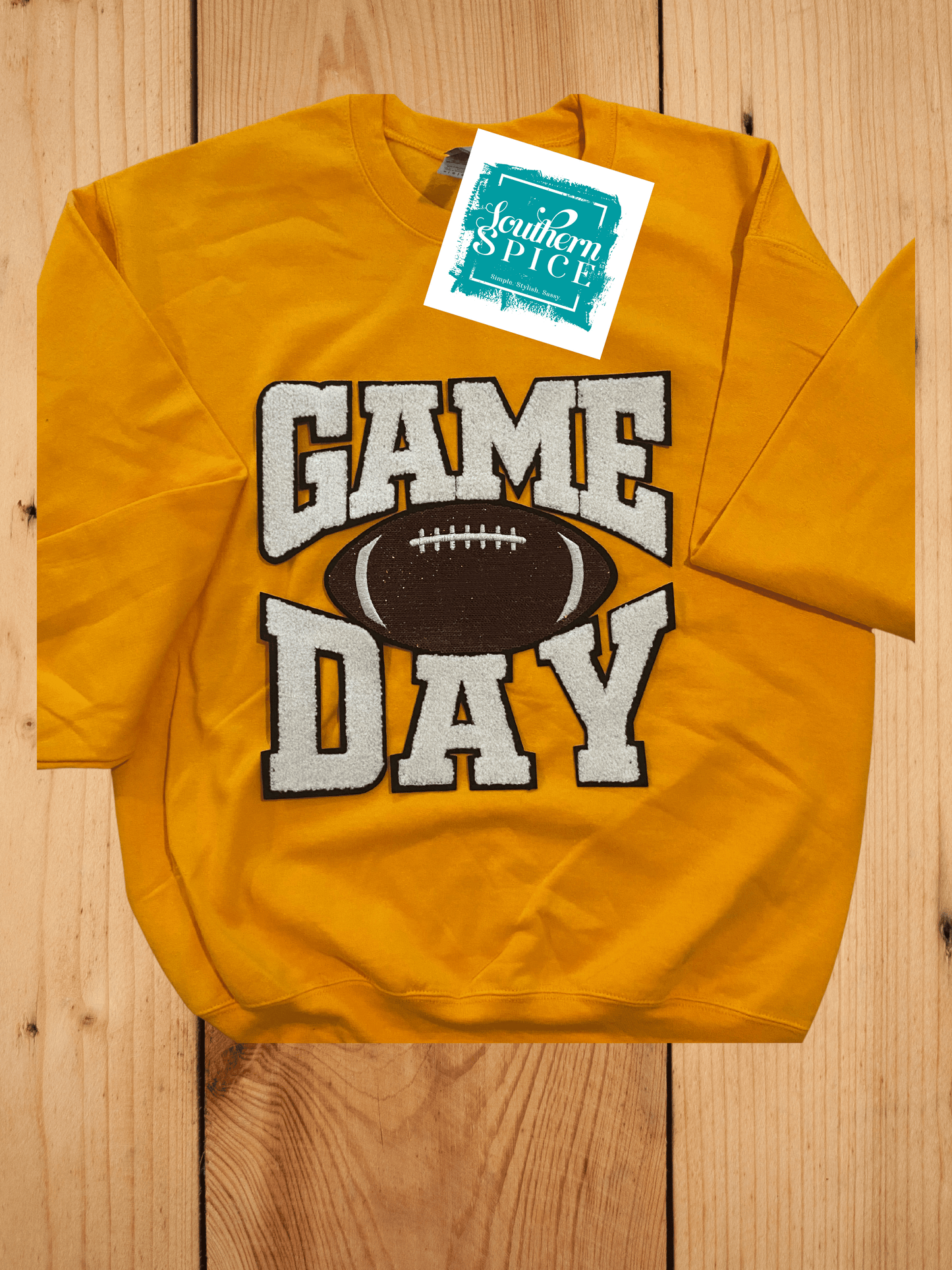 Gold With White Letters