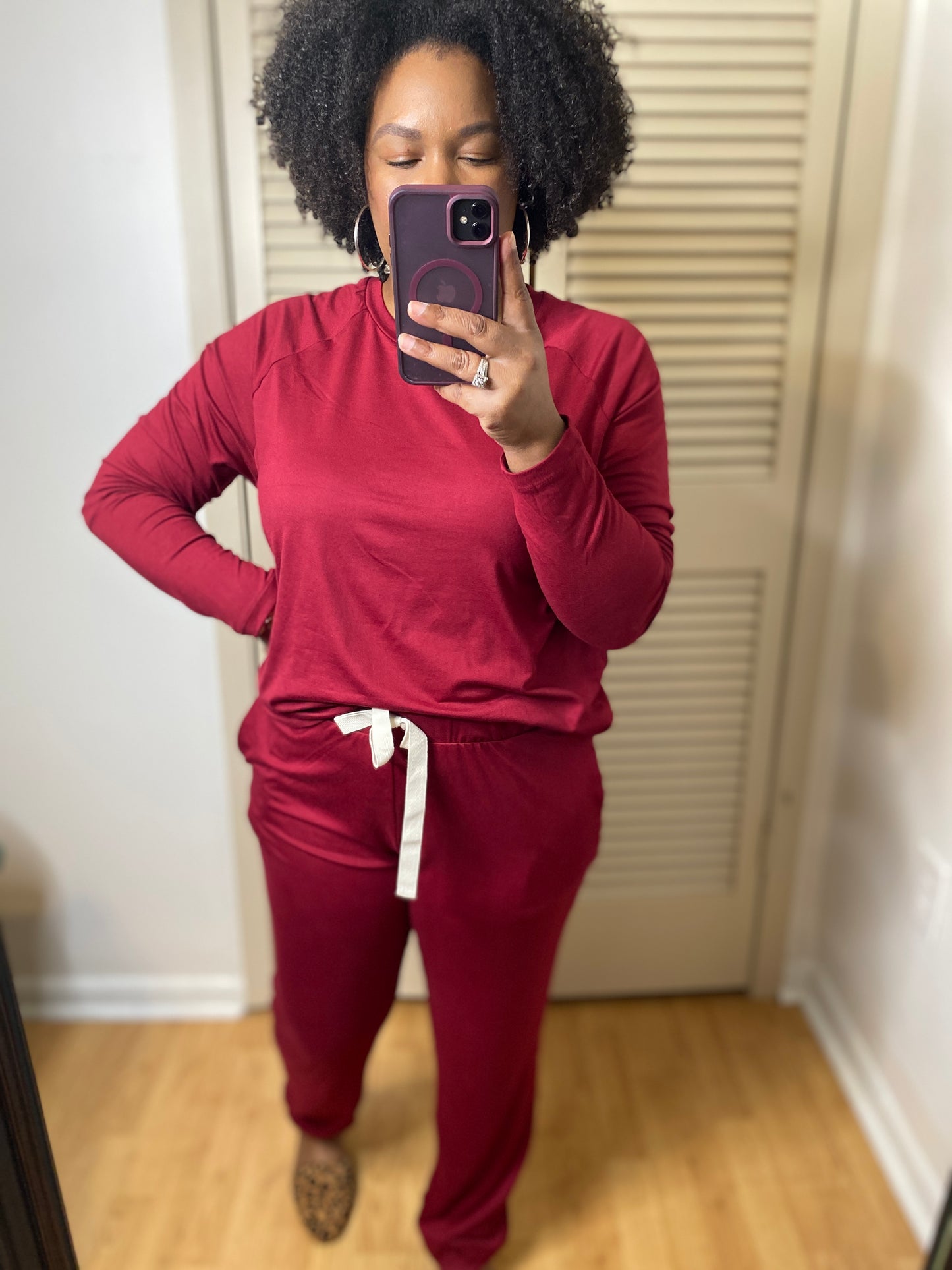 Burgundy Jogger Set