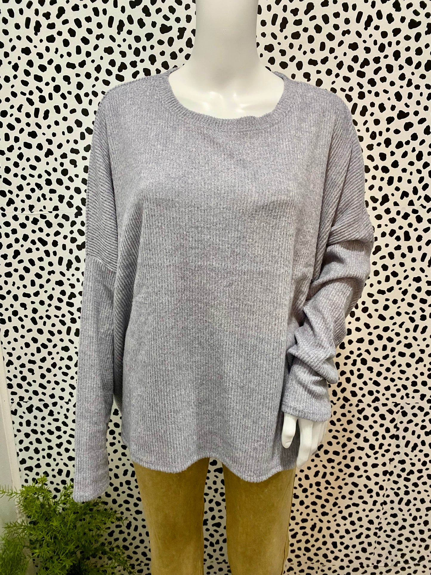 Gray Dolman Sweater