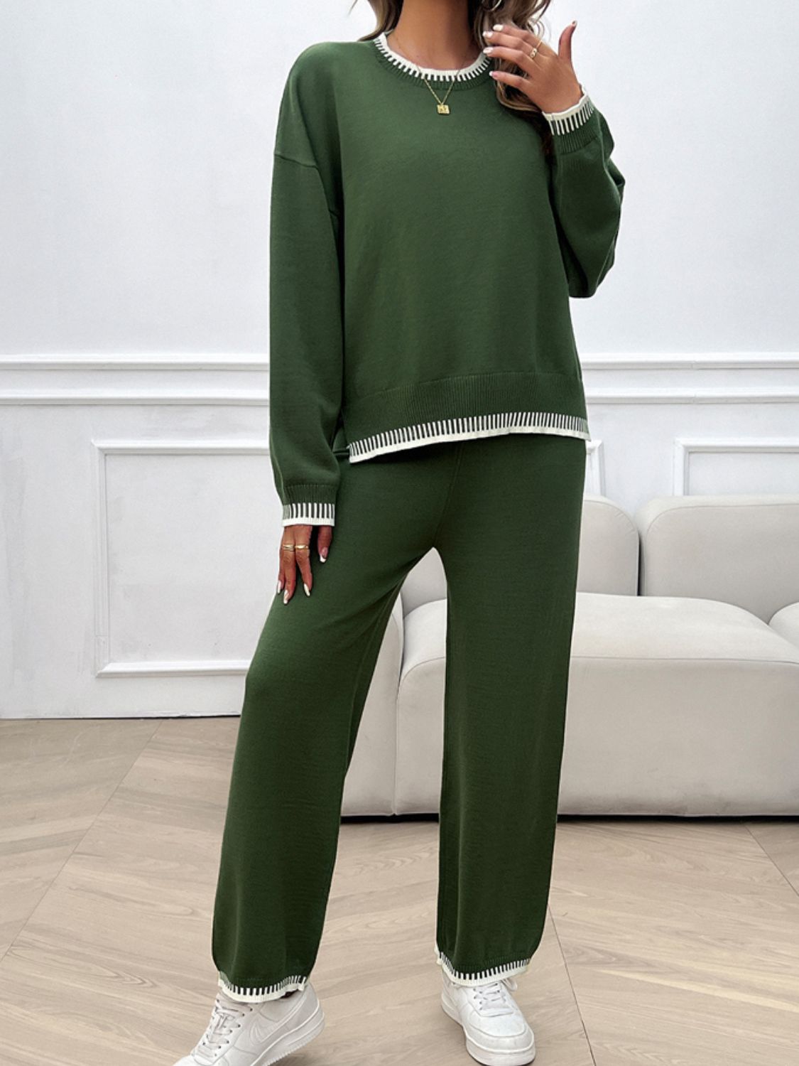 Preorder: Round Neck Sweater Set