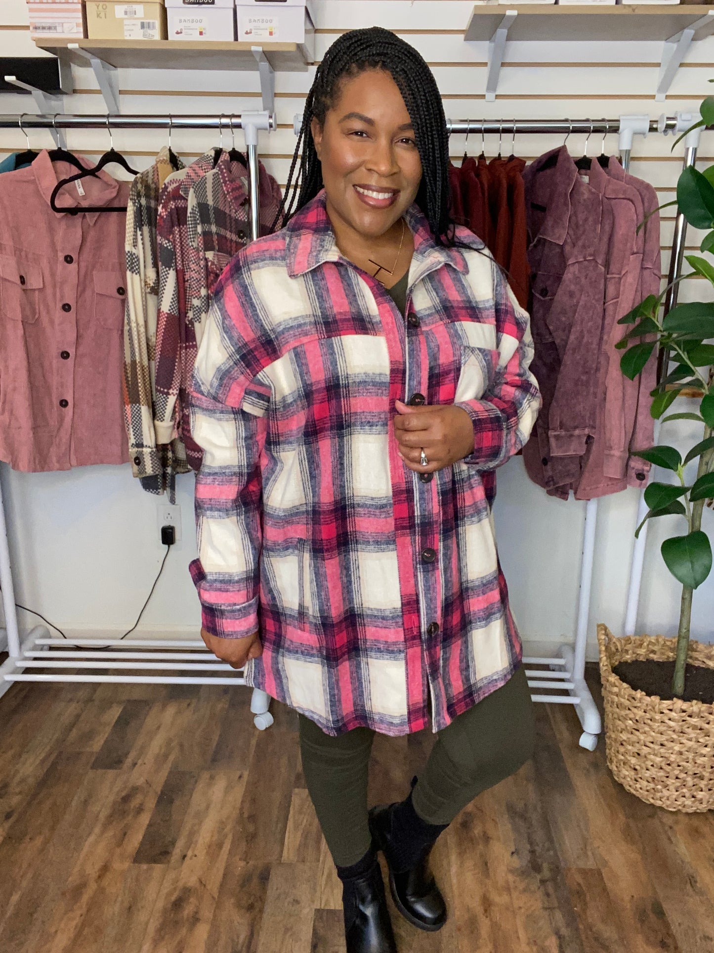 Magenta Shacket