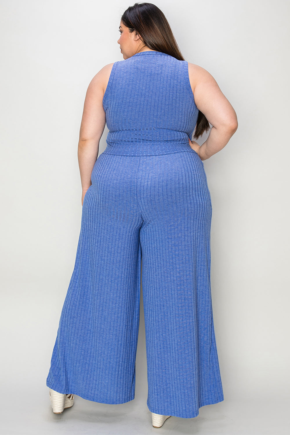 Preorder: Ribbed Tank & Wide Leg Pants Set