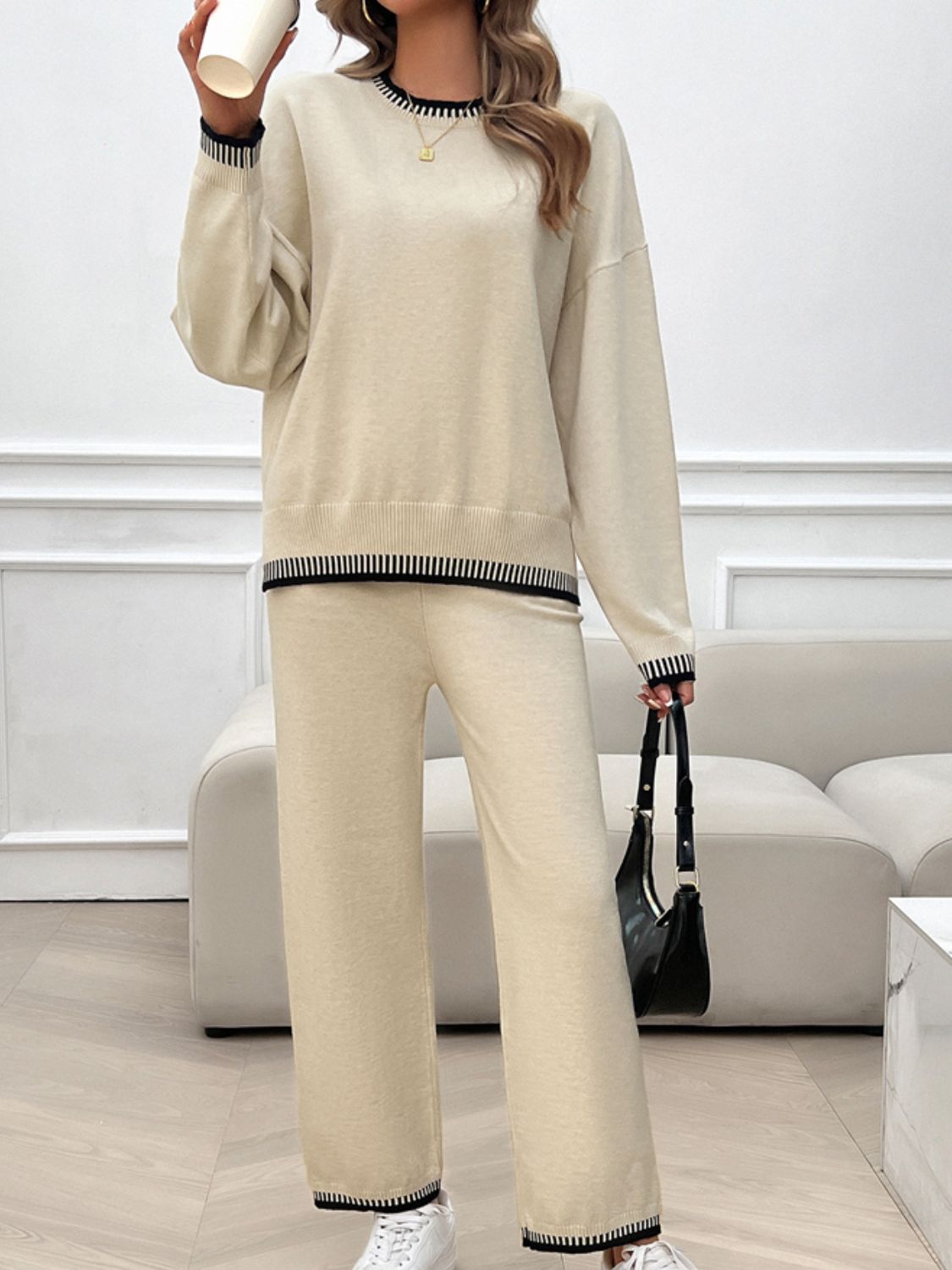 Preorder: Round Neck Sweater Set