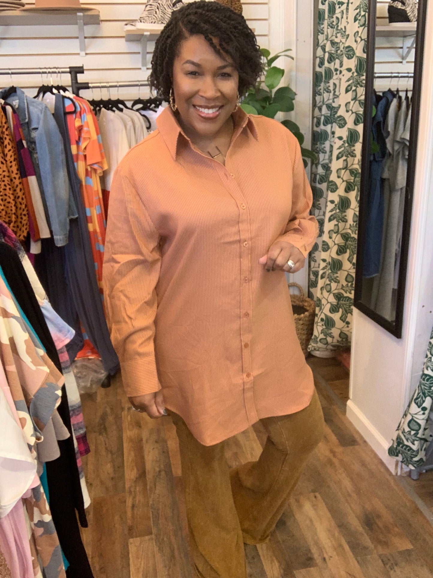 Copper Button Down Shirt