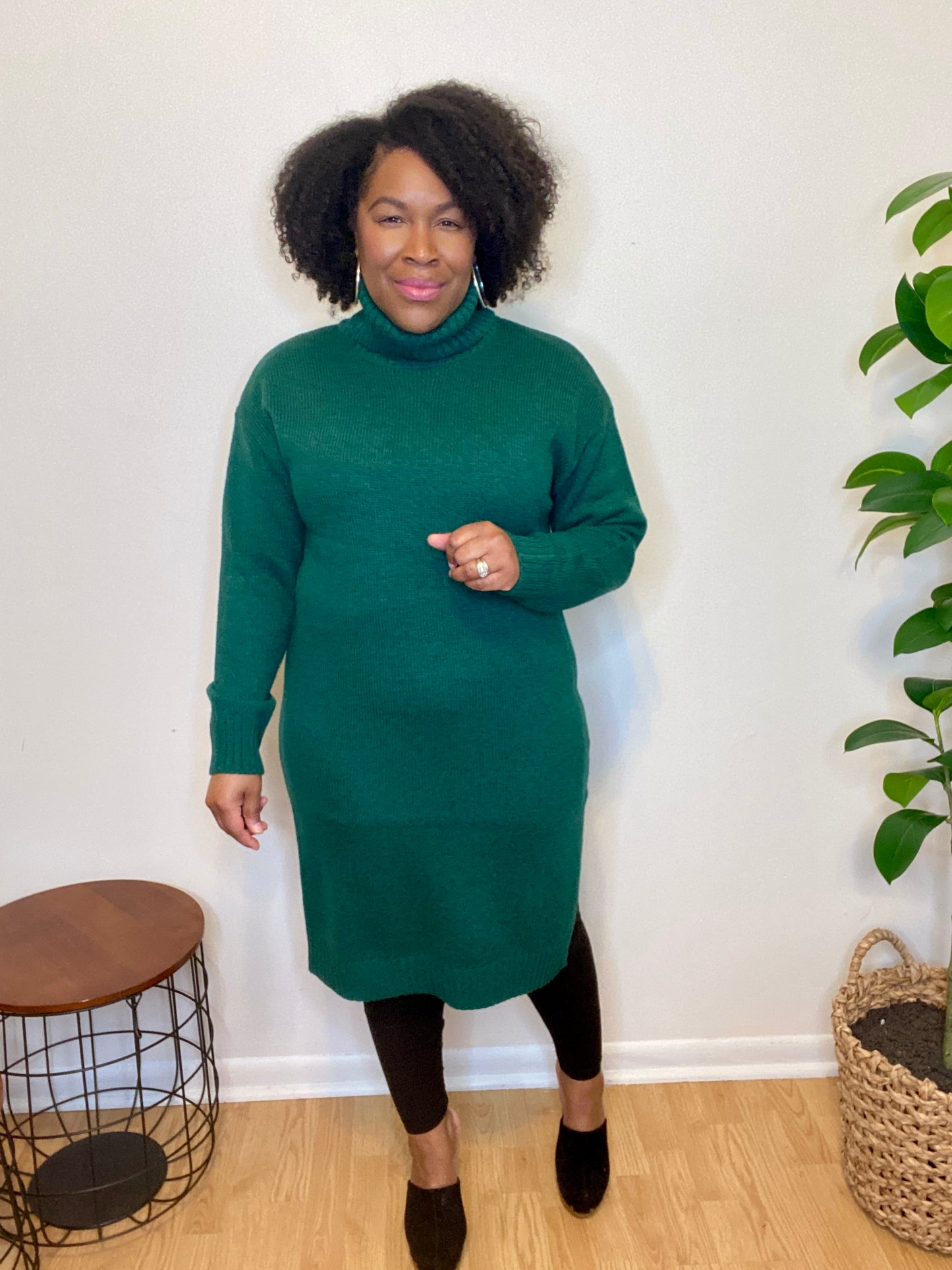 Hunter Green Sweater Dress