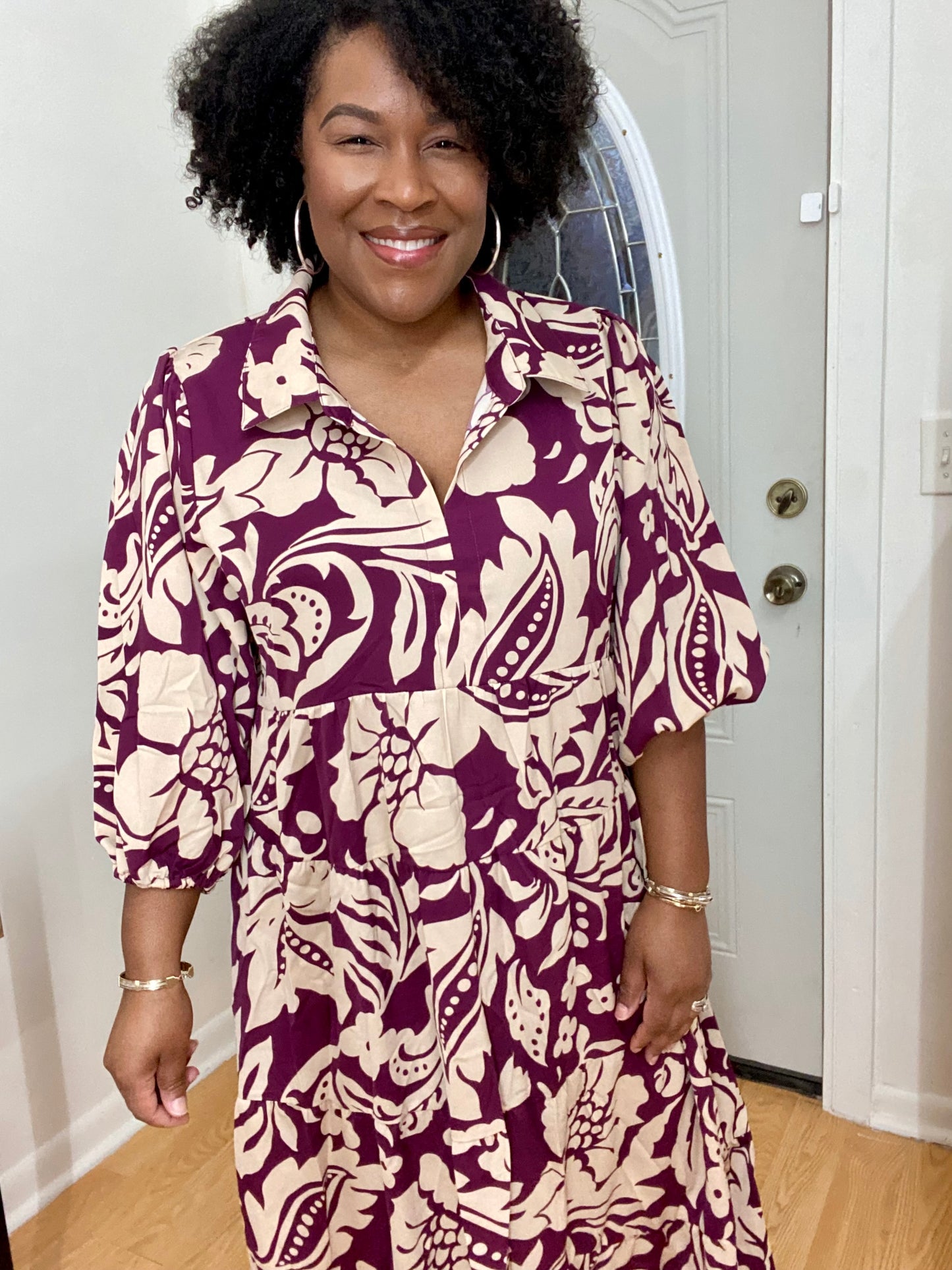 Floral Print Midi