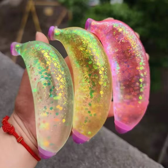 Glitter Banana Squishy *Pre Order* June 22-26 Shipment