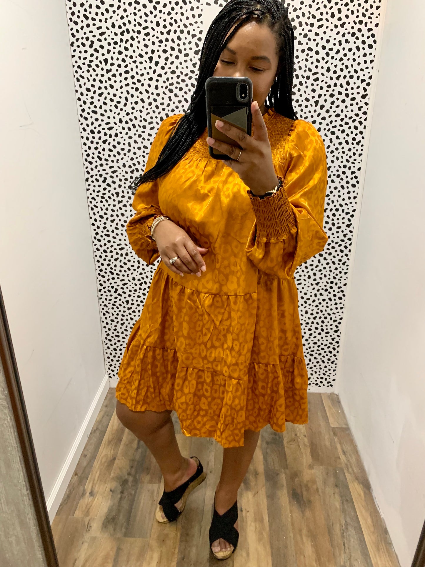 Copper Satin Dress
