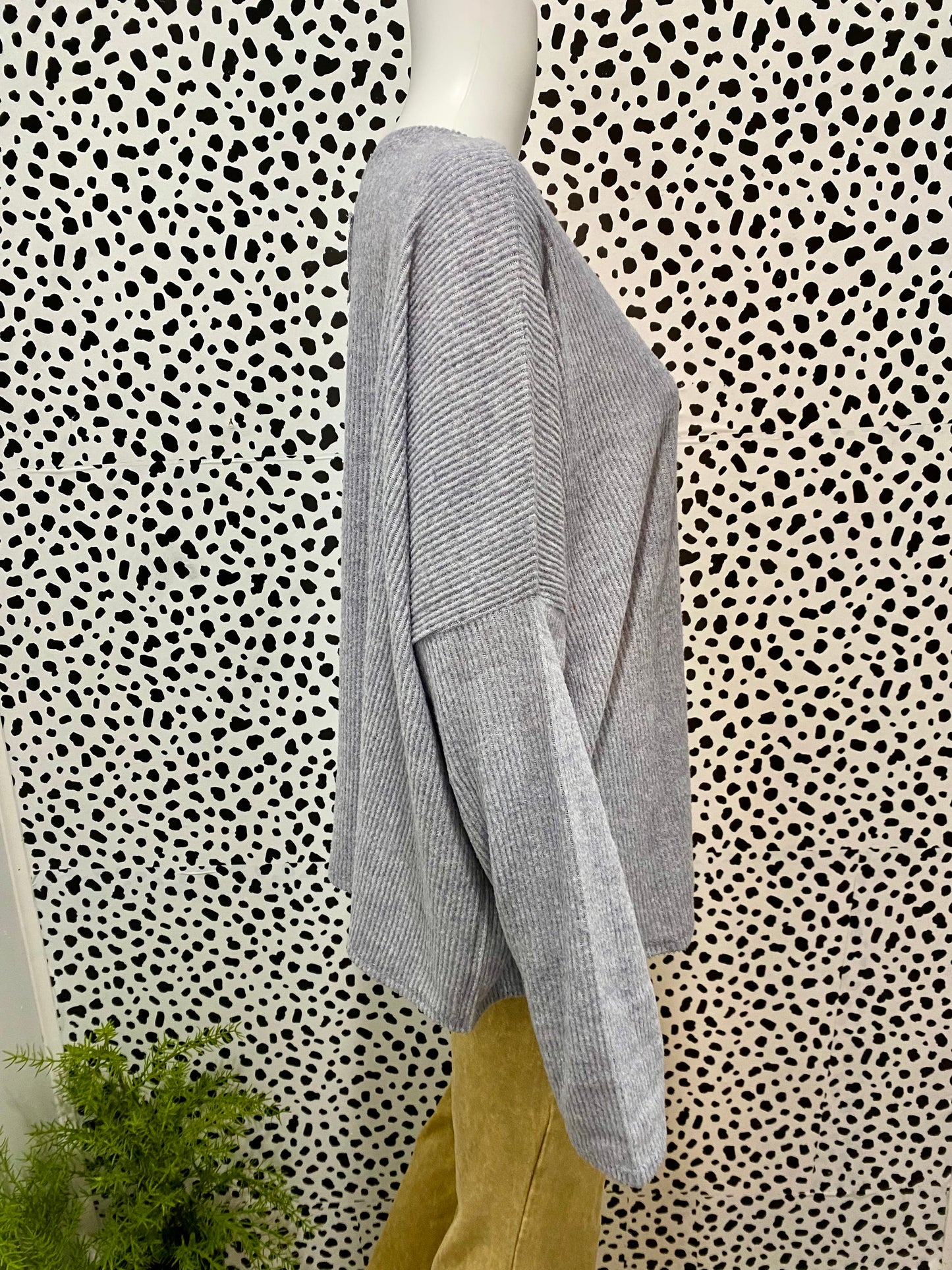 Gray Dolman Sweater