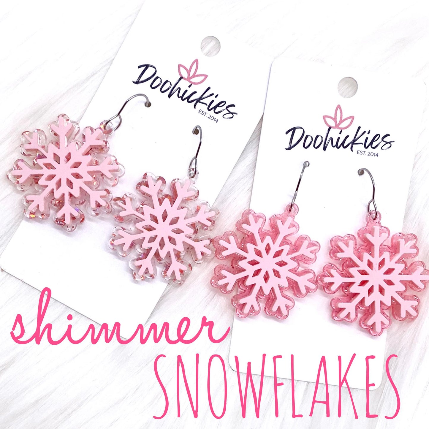 Layered Shimmer Snowflakes