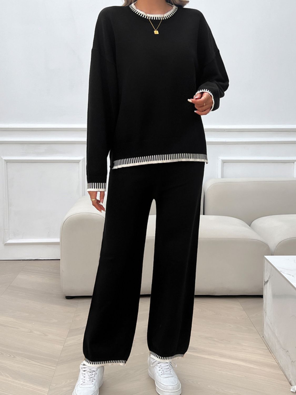 Preorder: Round Neck Sweater Set