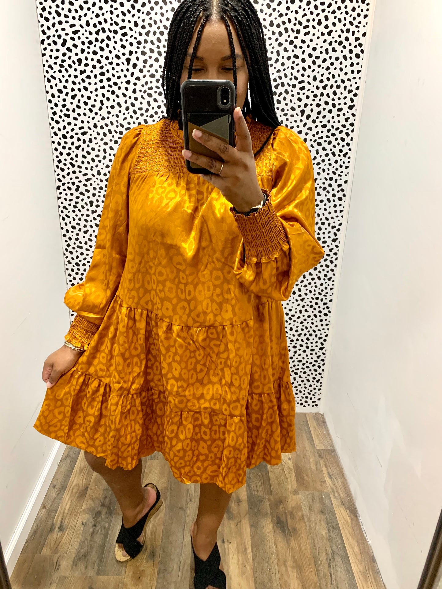 Copper Satin Dress