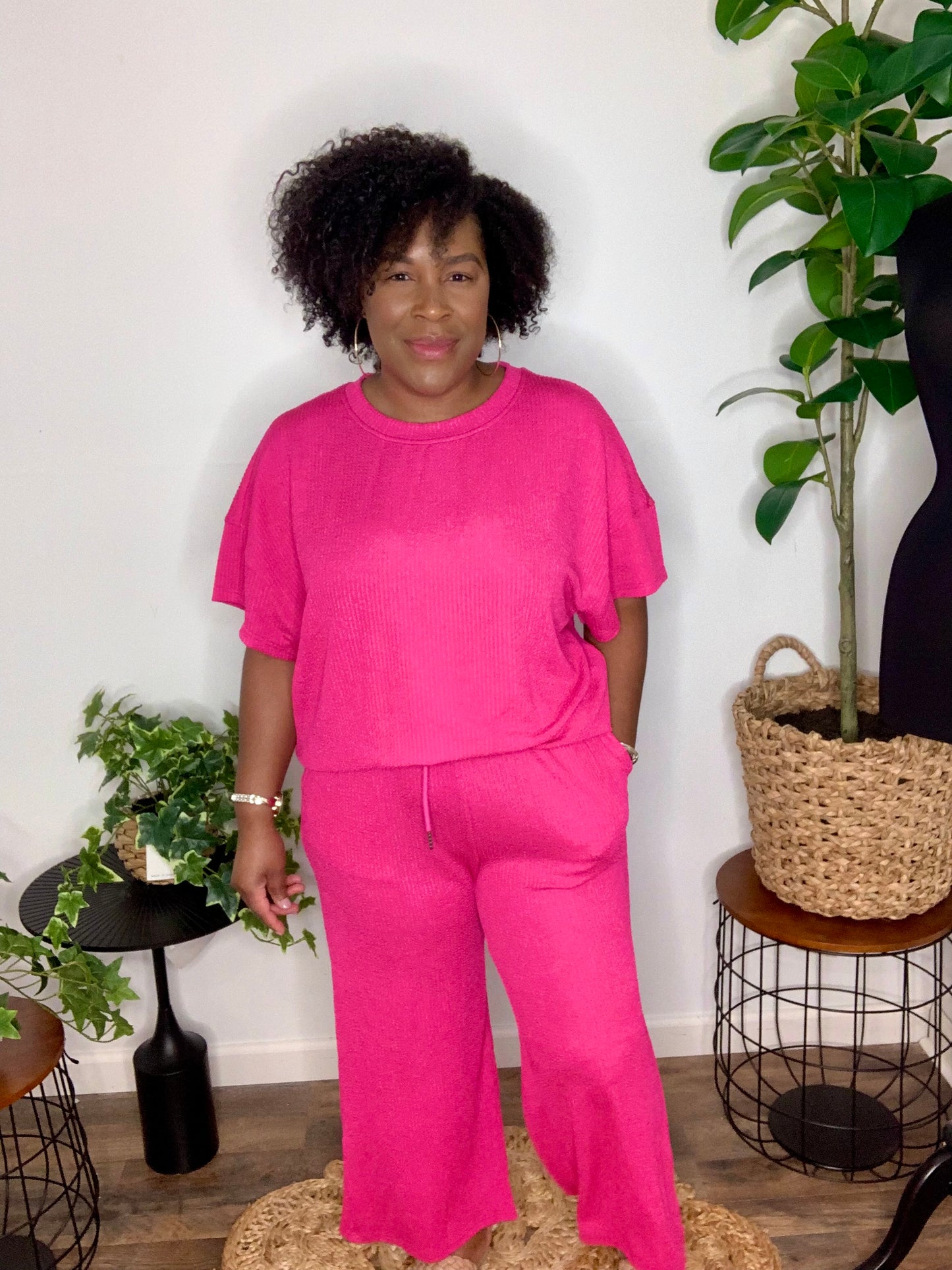 Pre-order: Textured Wide Leg Set