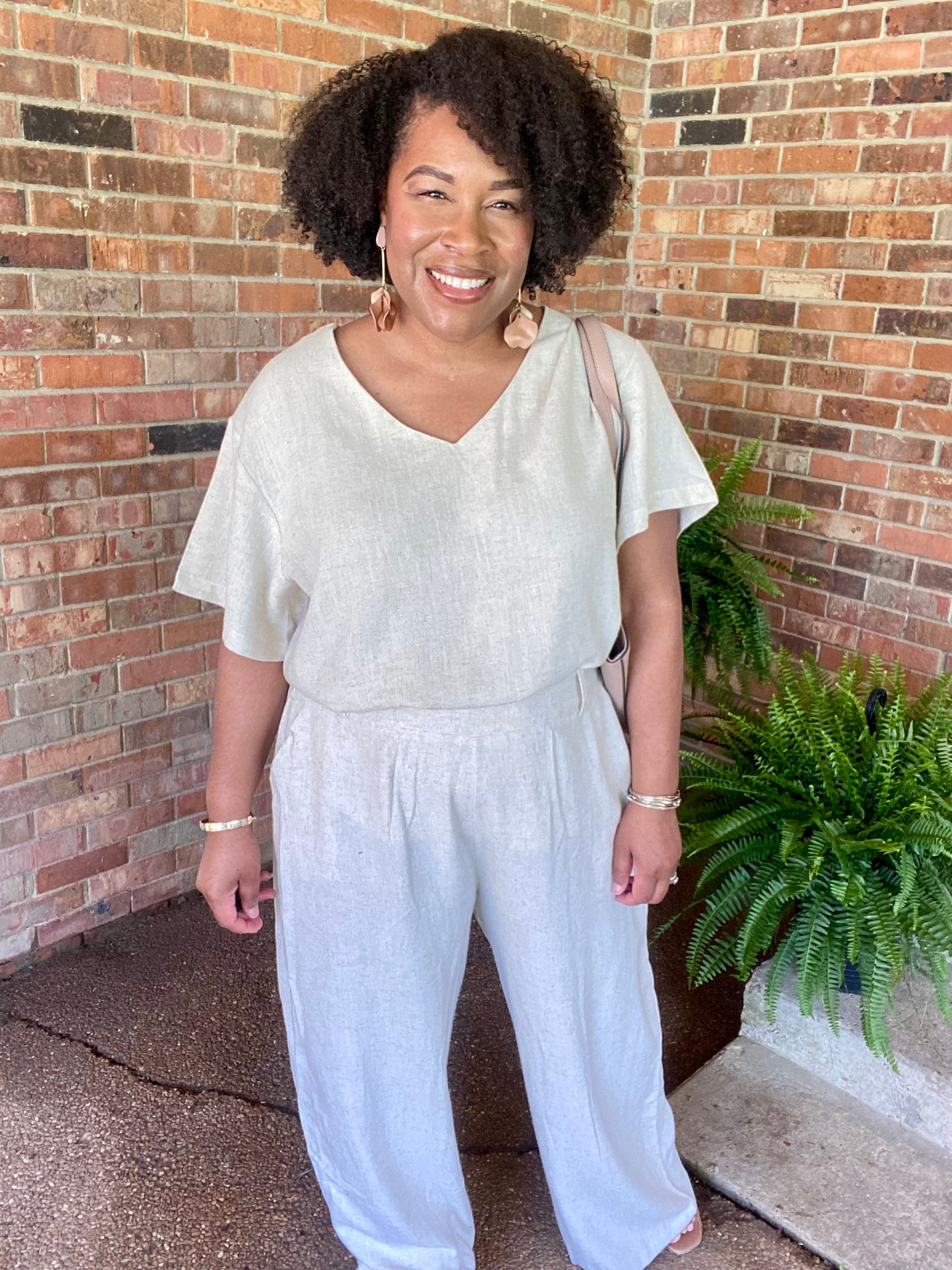Beige Linen Set