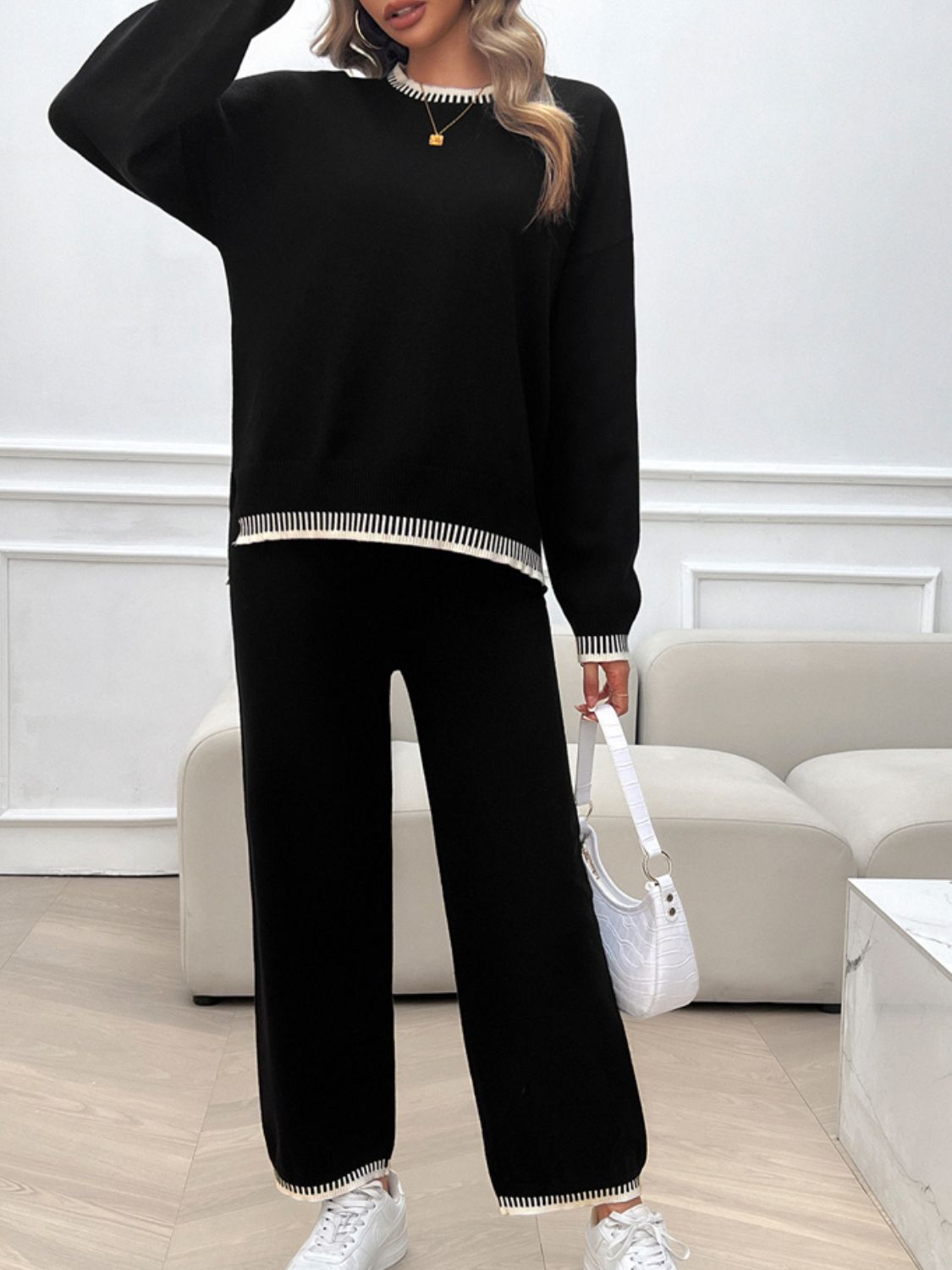 Preorder: Round Neck Sweater Set