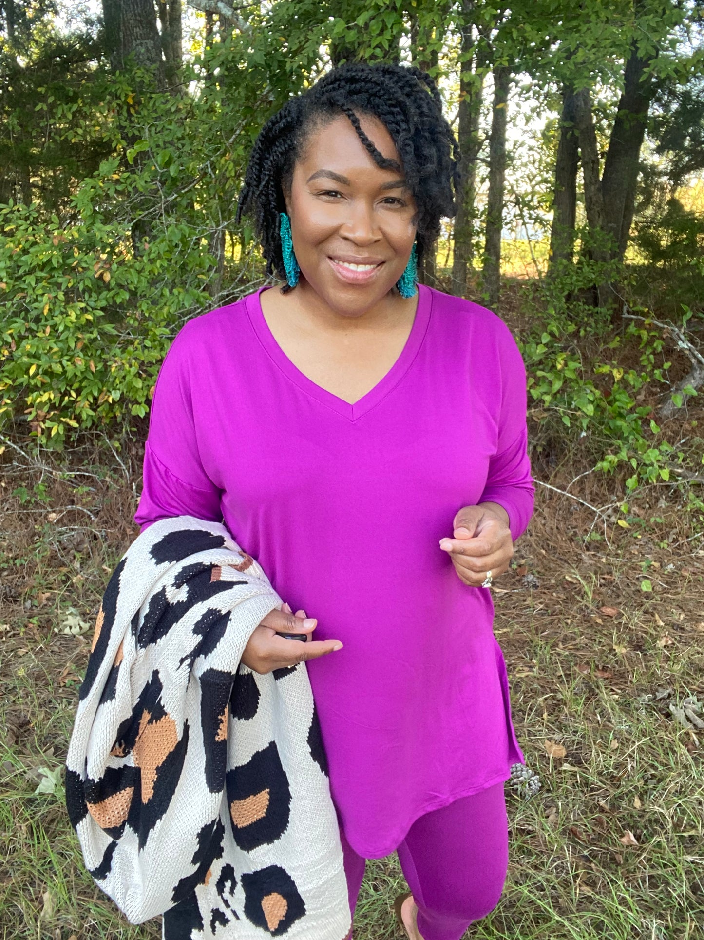 Long Sleeve Plum Lounge Set