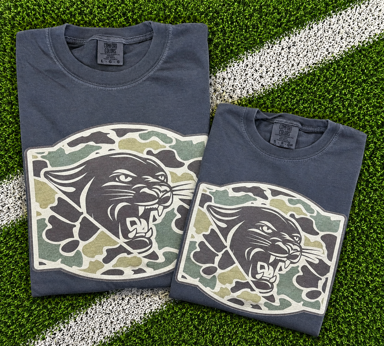 Panthers Camo Mascot Tee