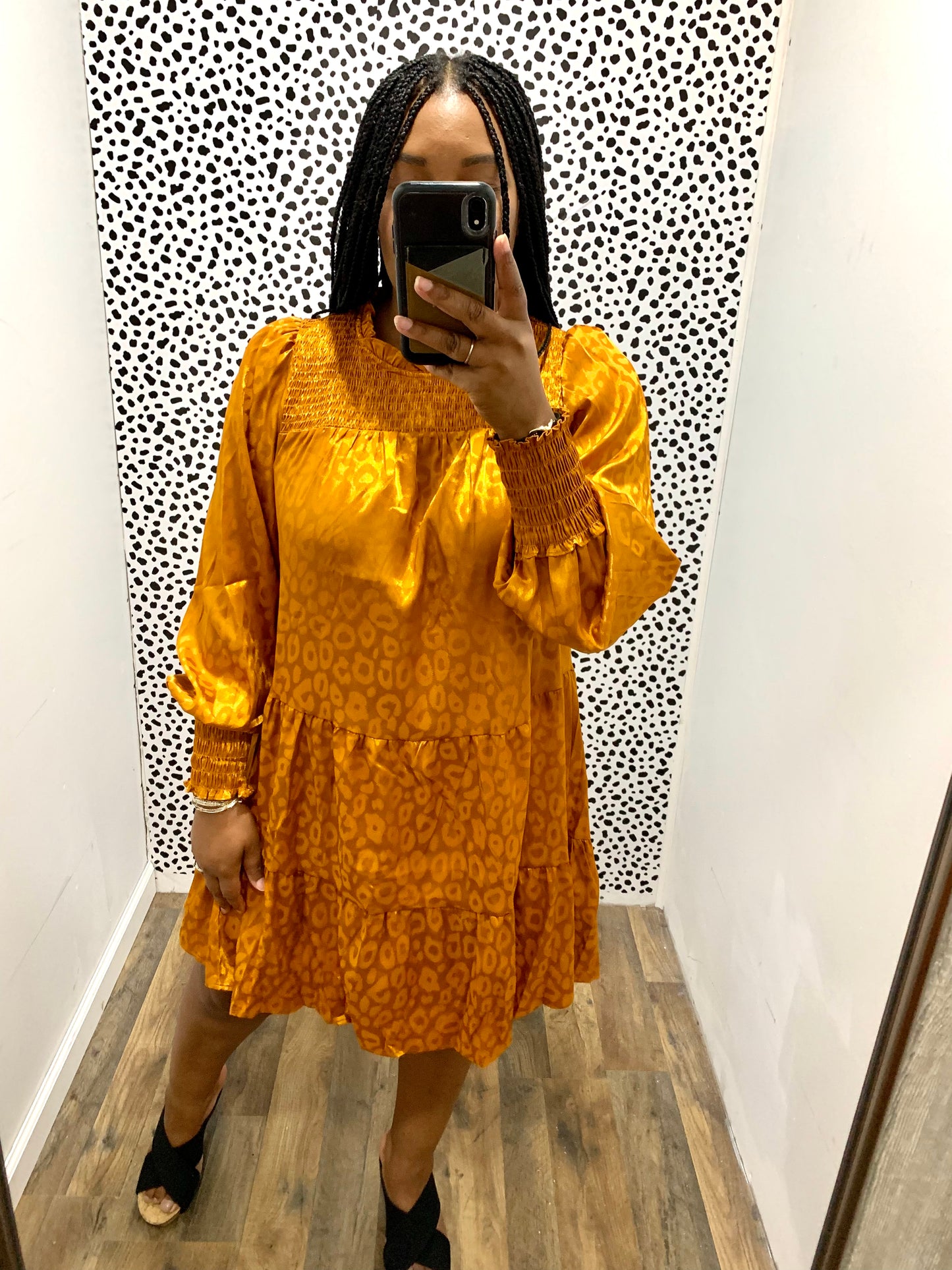 Copper Satin Dress