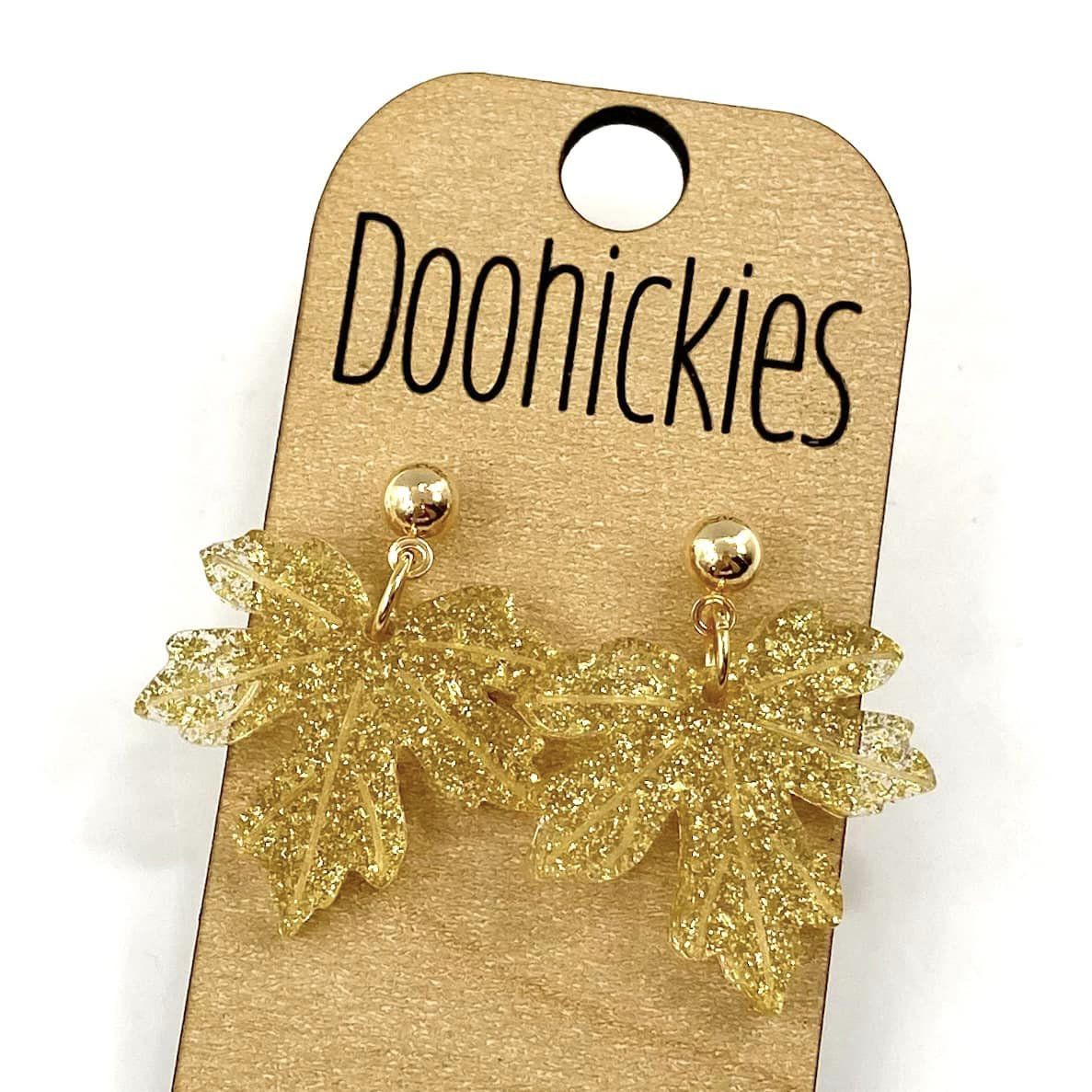1" Dainty Acrylic Leaf Dangles