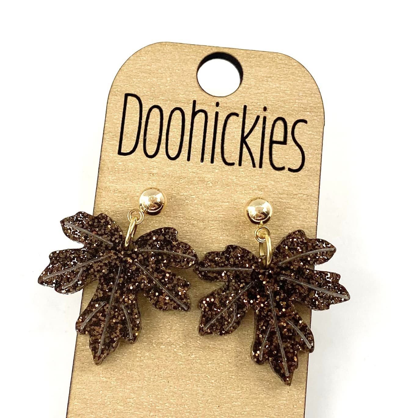 1" Dainty Acrylic Leaf Dangles