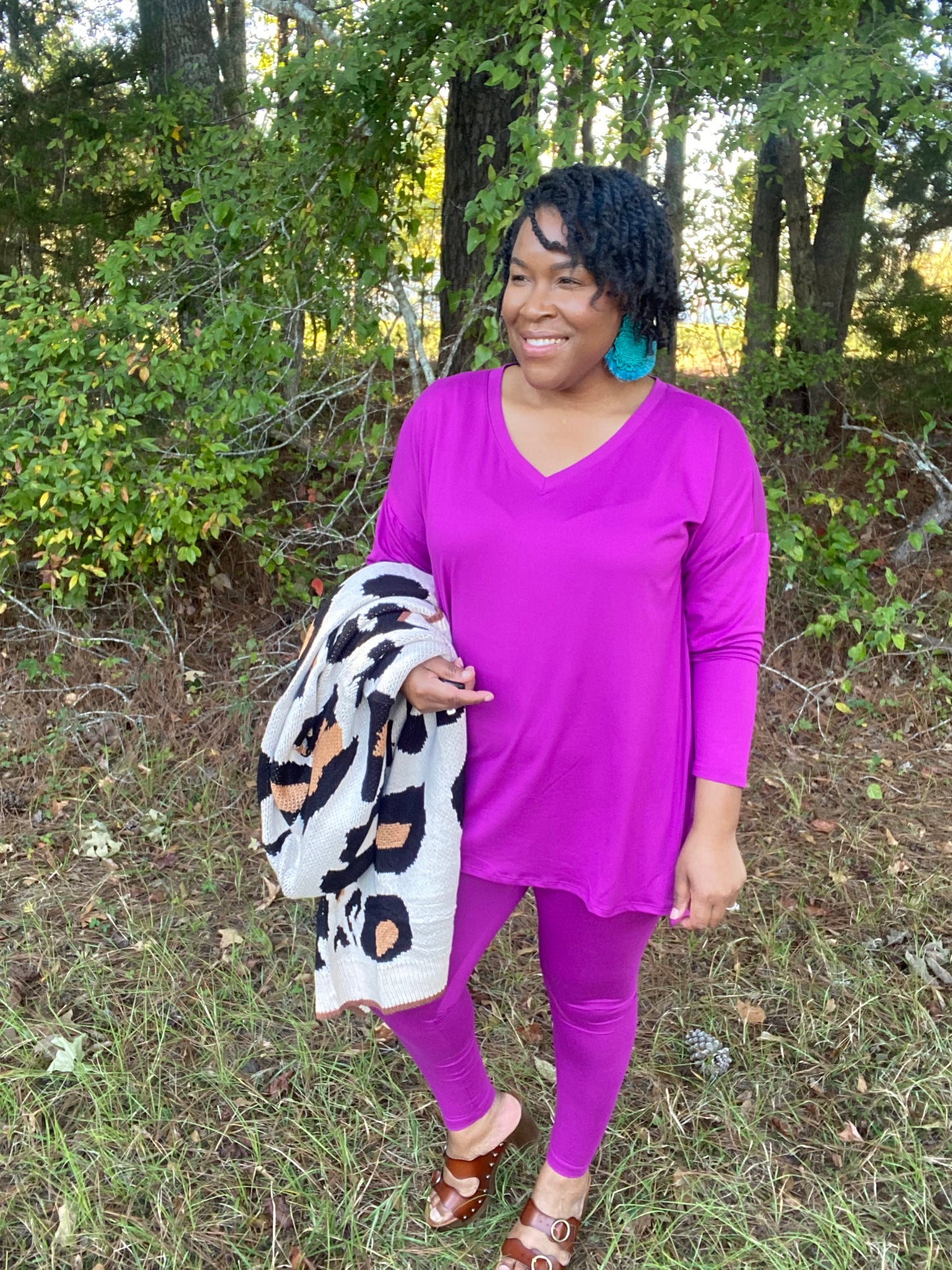 Long Sleeve Plum Lounge Set
