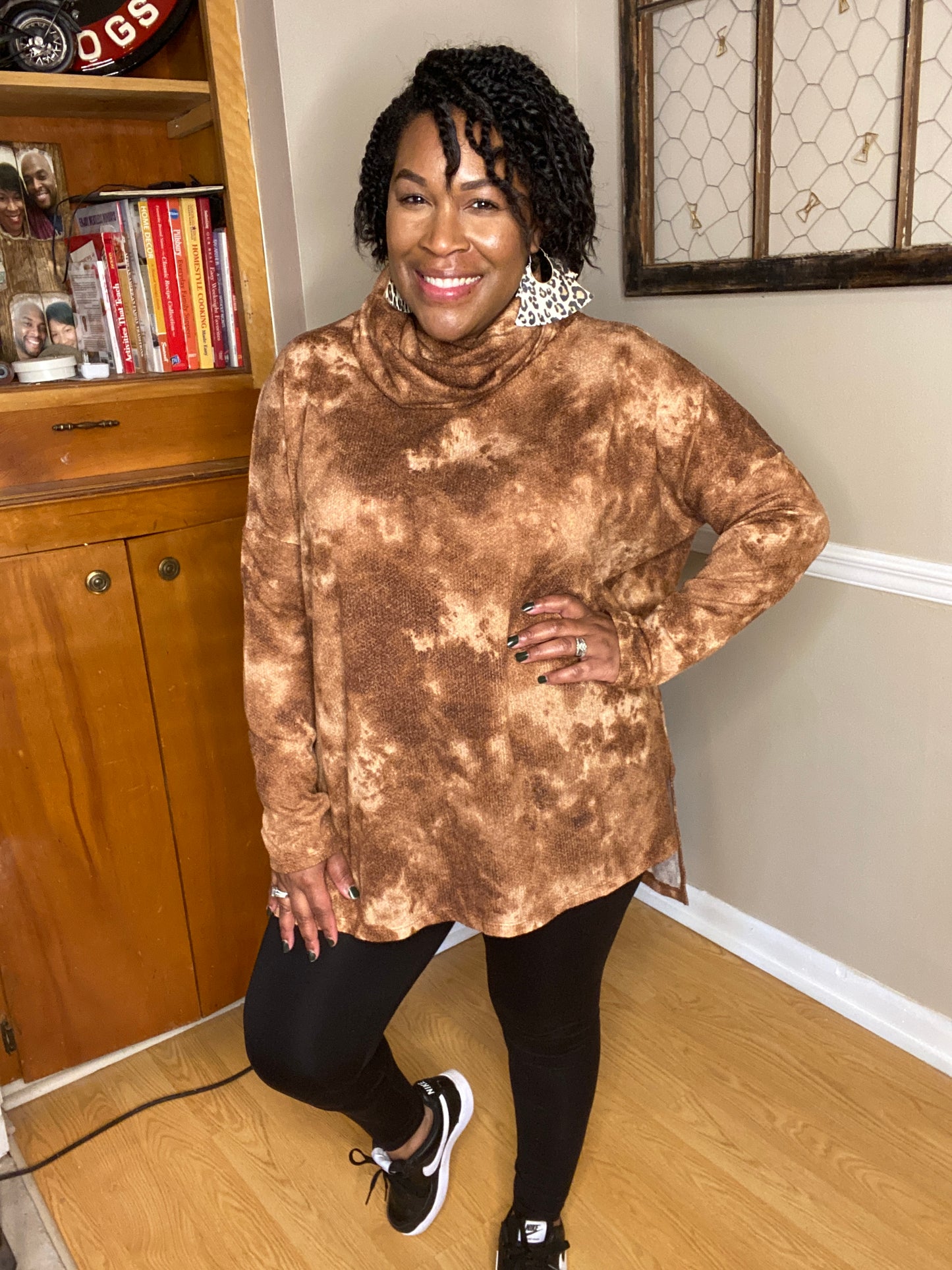 Cowl Neck Hi-Low Top