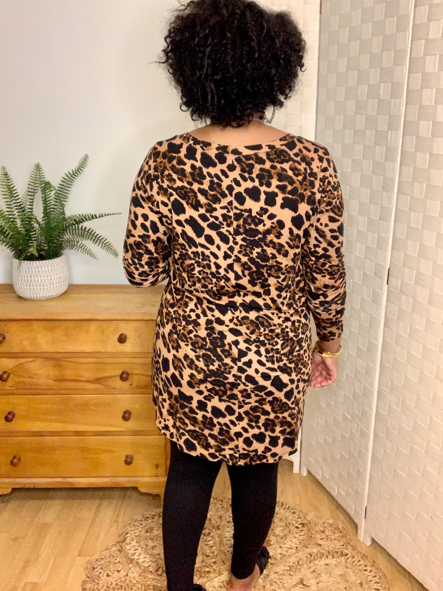 Brown Leopard Top