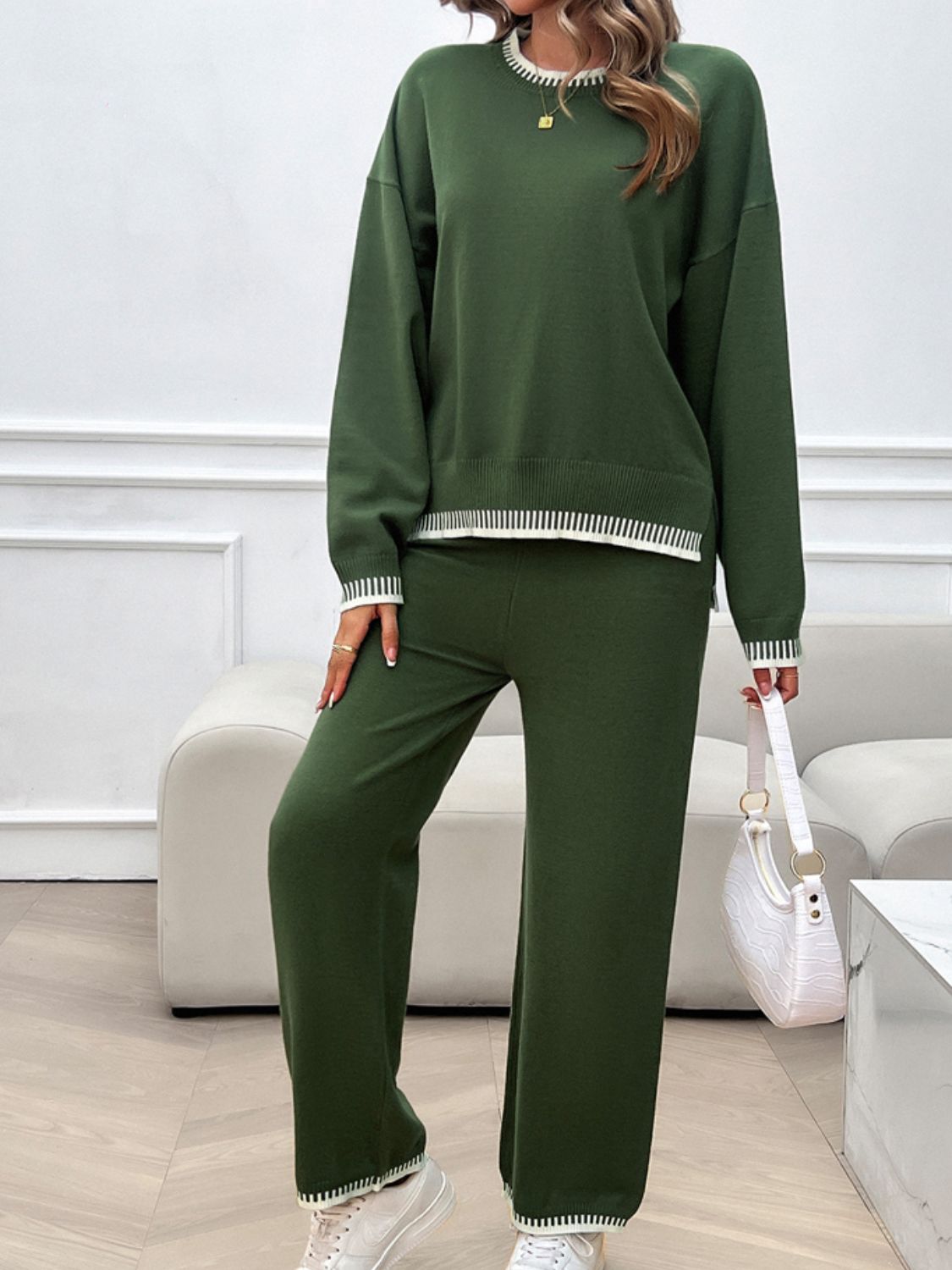 Preorder: Round Neck Sweater Set