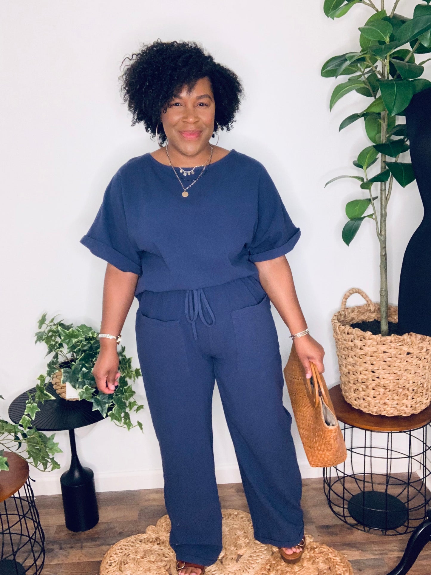 Preorder: Linen Cotton Blend Pants Set