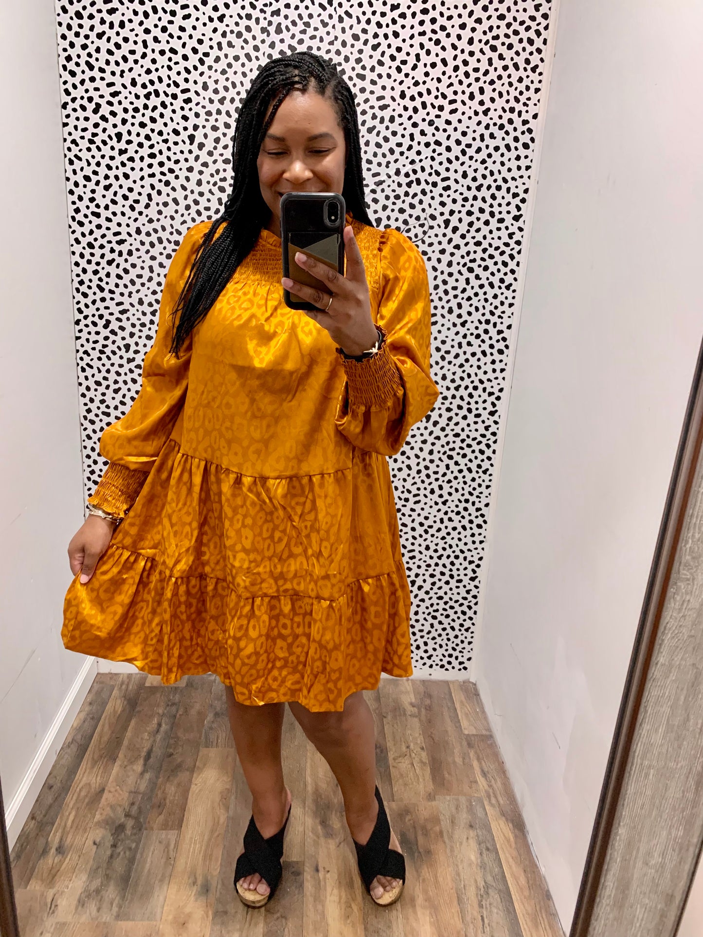 Copper Satin Dress