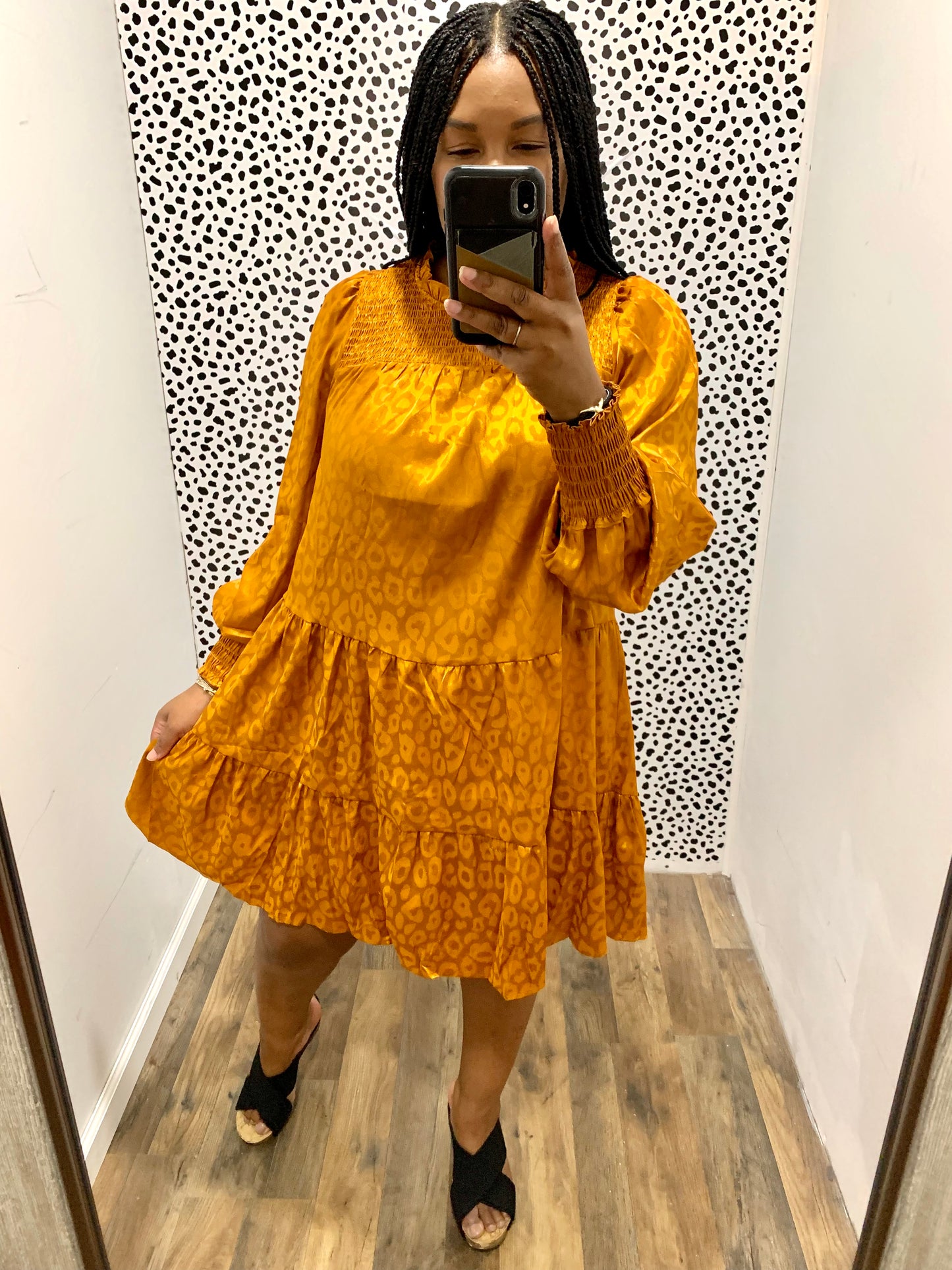 Copper Satin Dress