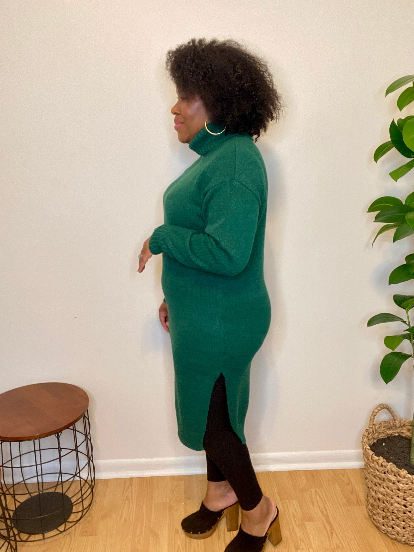 Hunter Green Sweater Dress