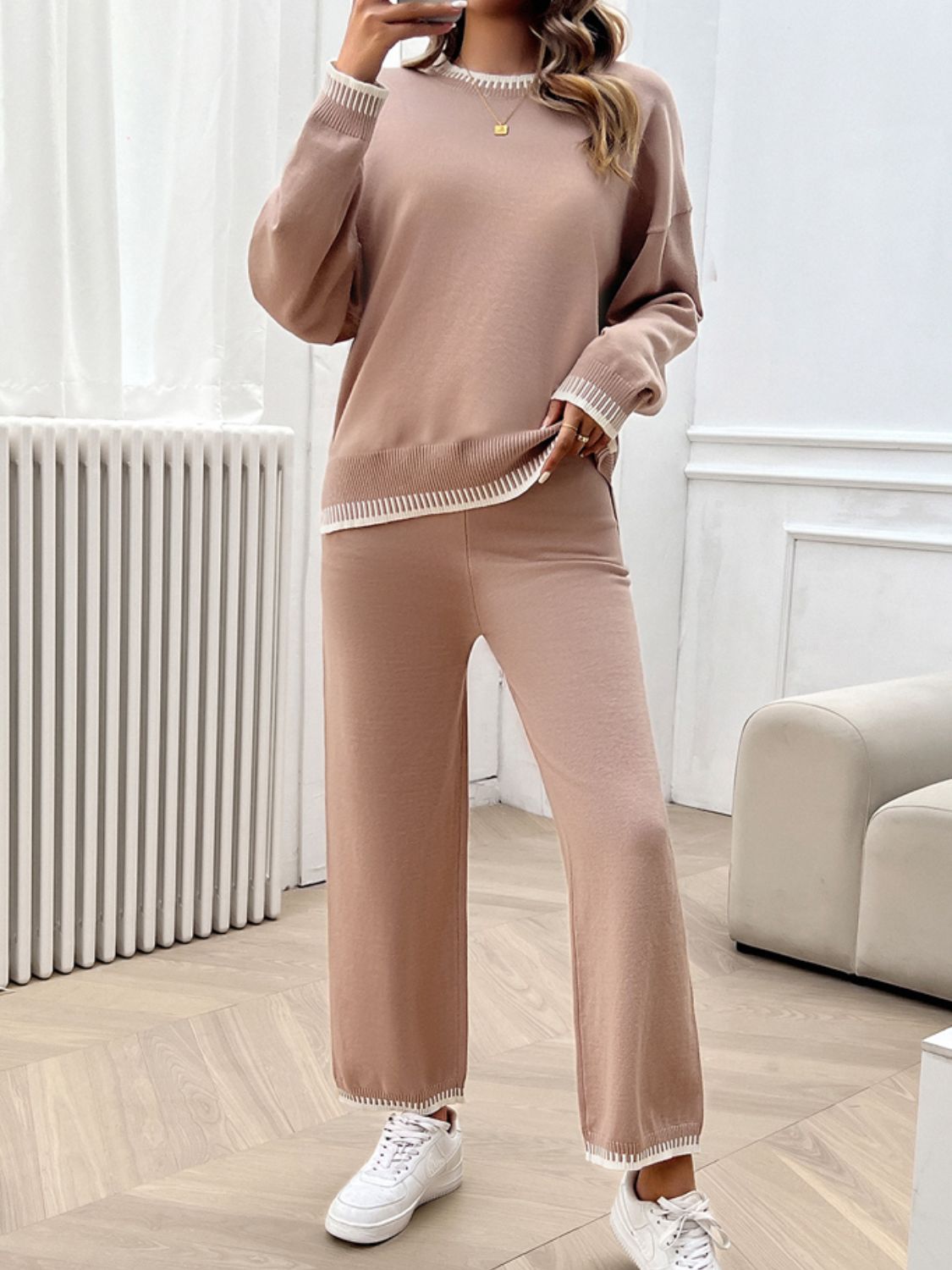 Preorder: Round Neck Sweater Set