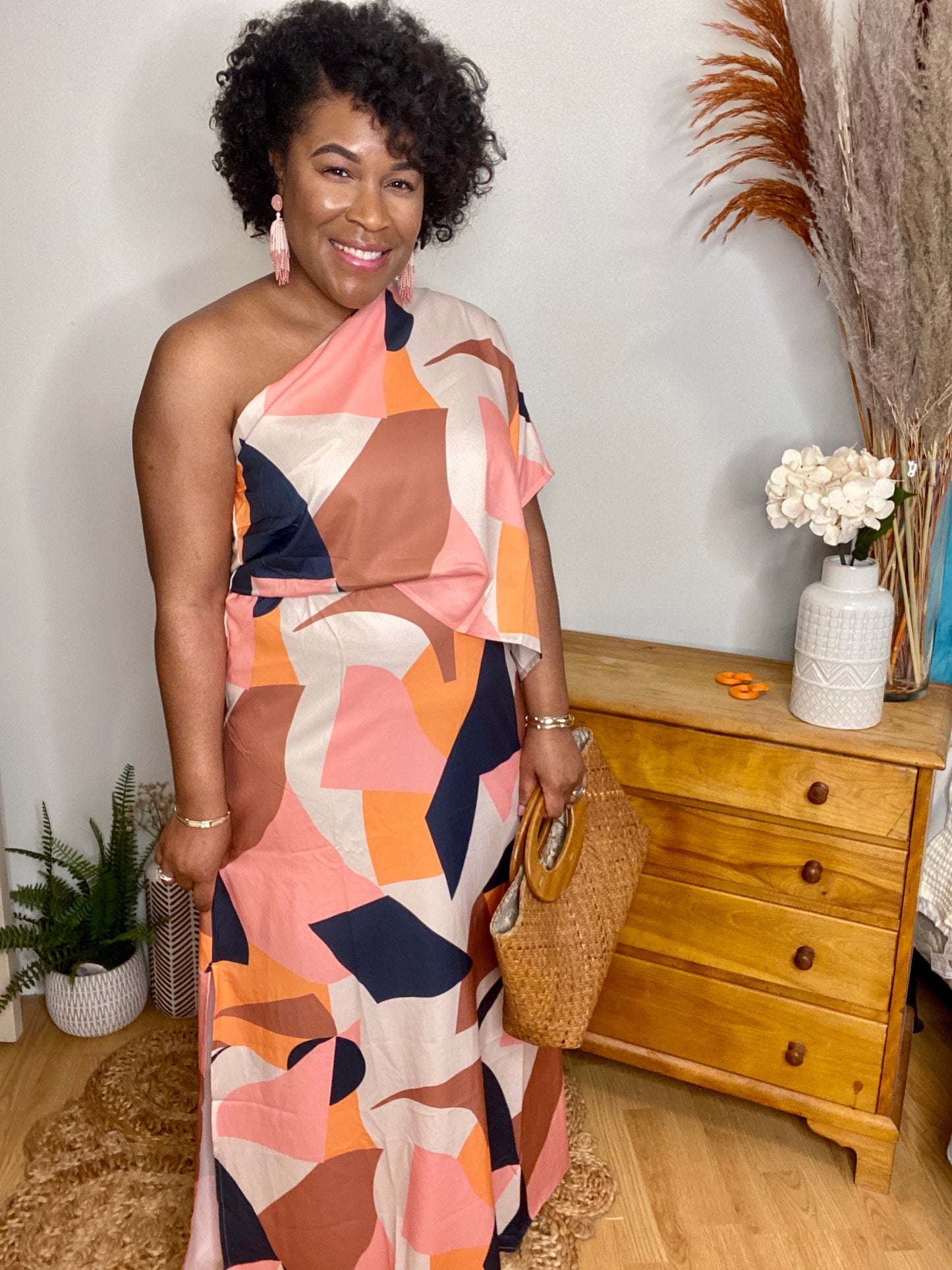 One Shoulder Maxi Dress