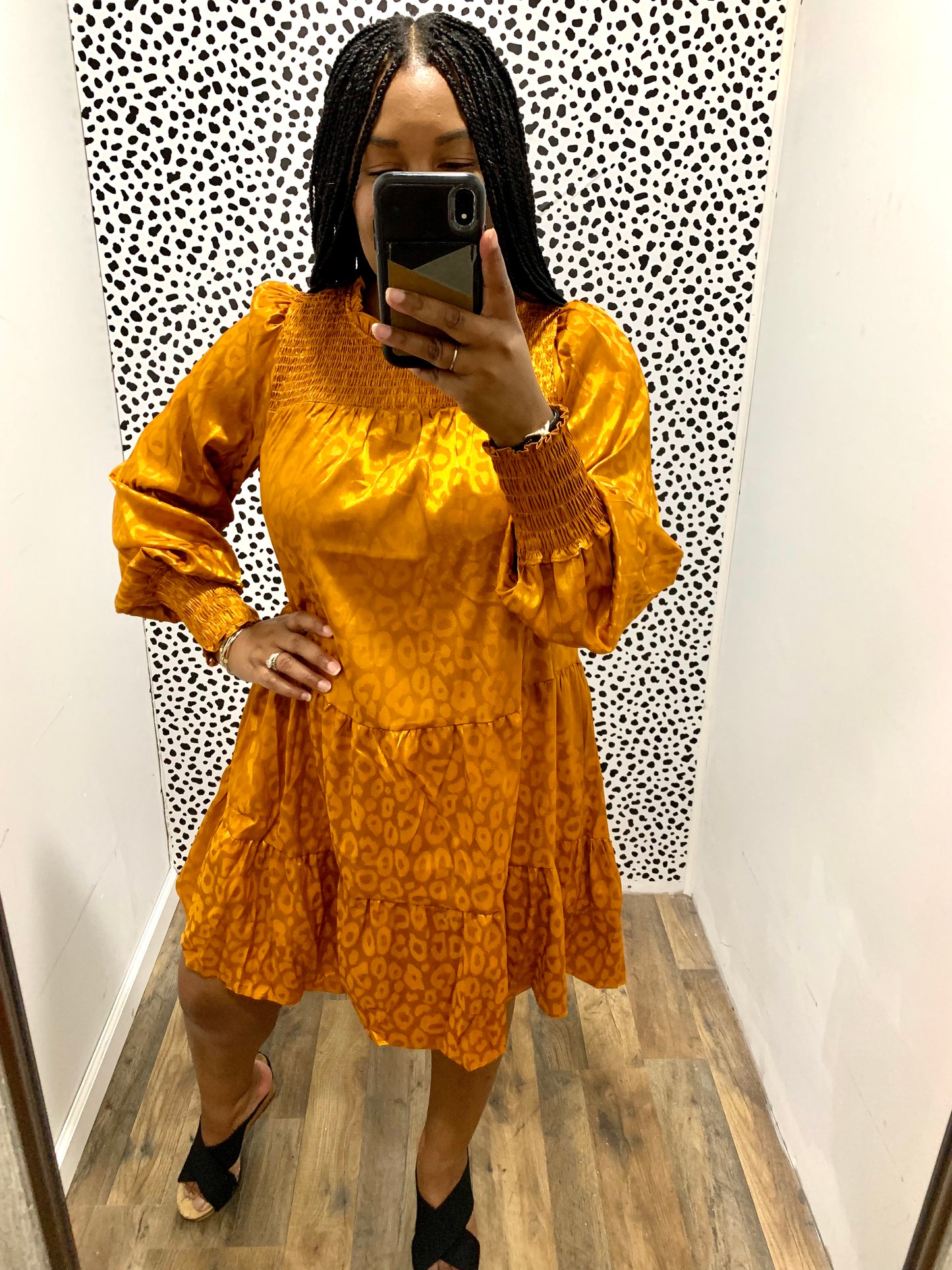 Copper Satin Dress