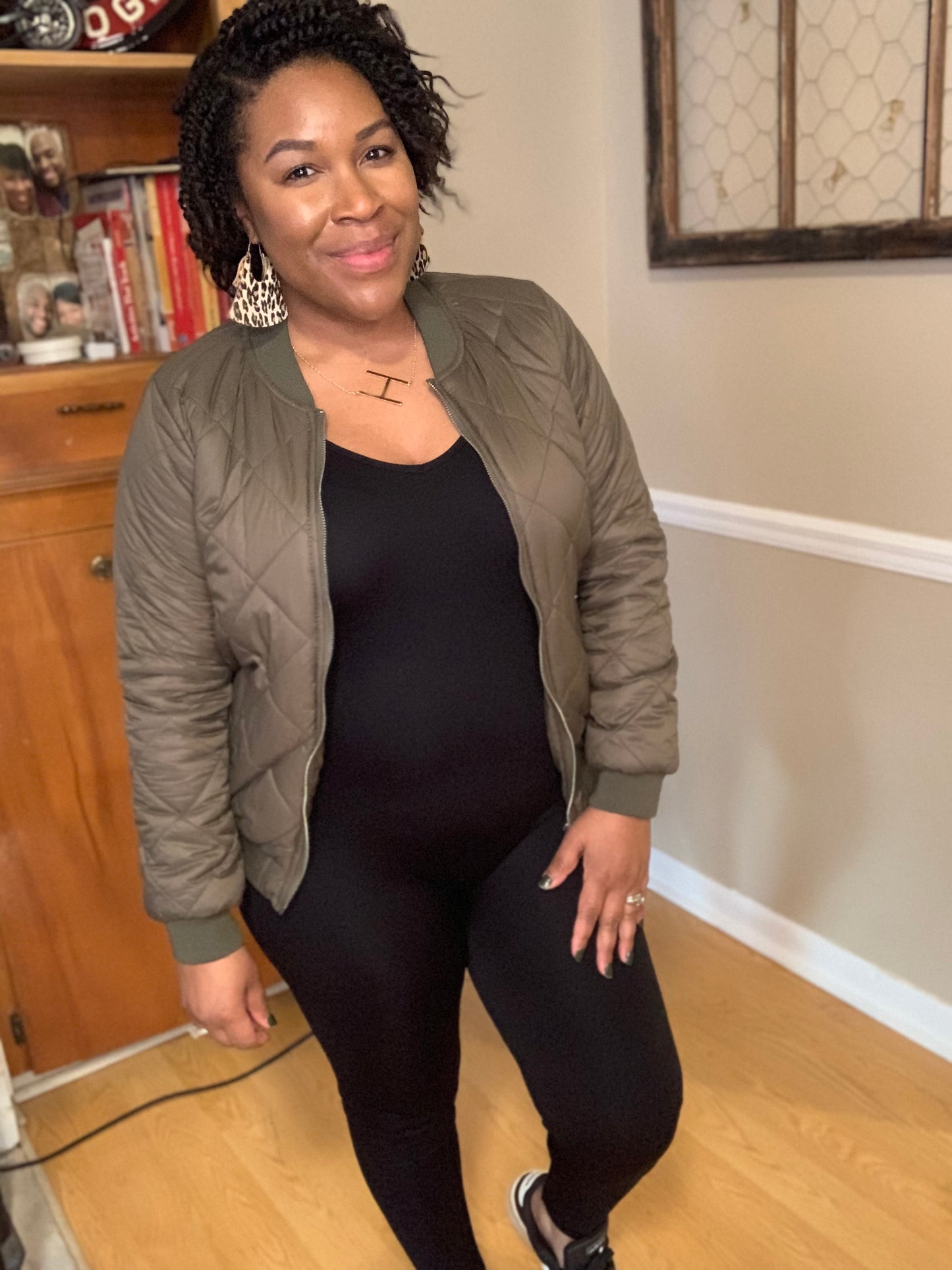 Black Ribbed Bodysuit