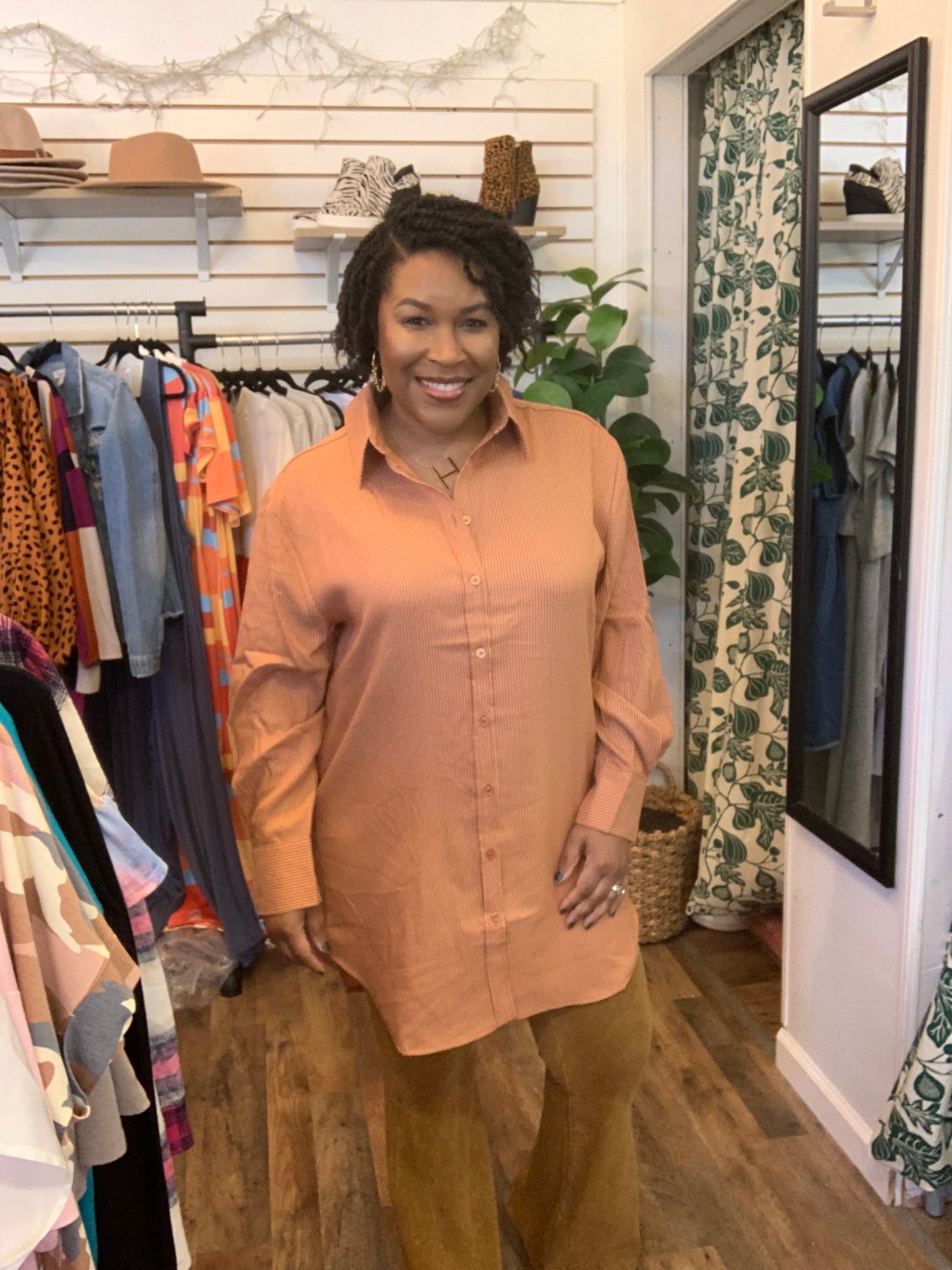 Copper Button Down Shirt