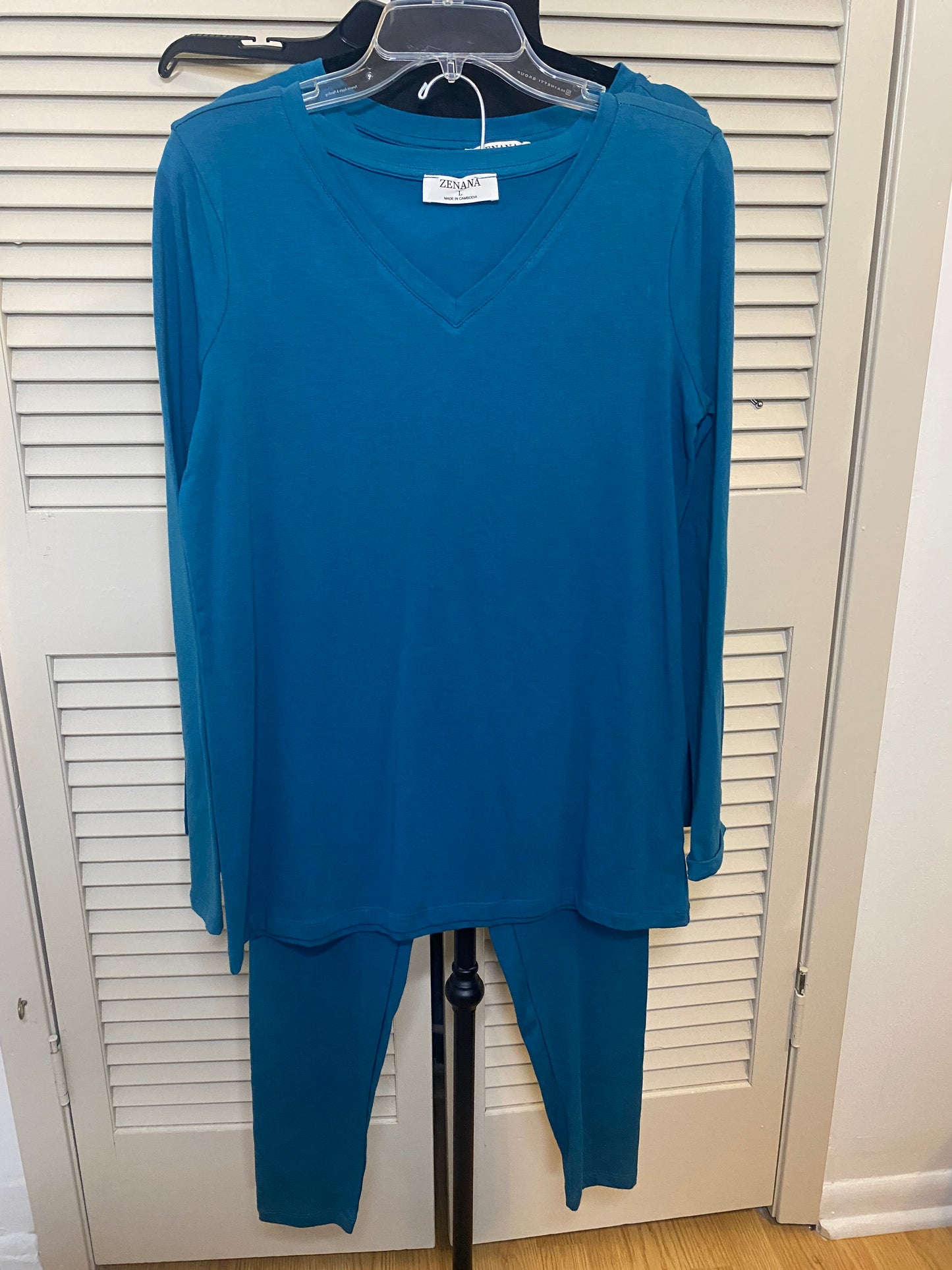 Teal V-Neck Set