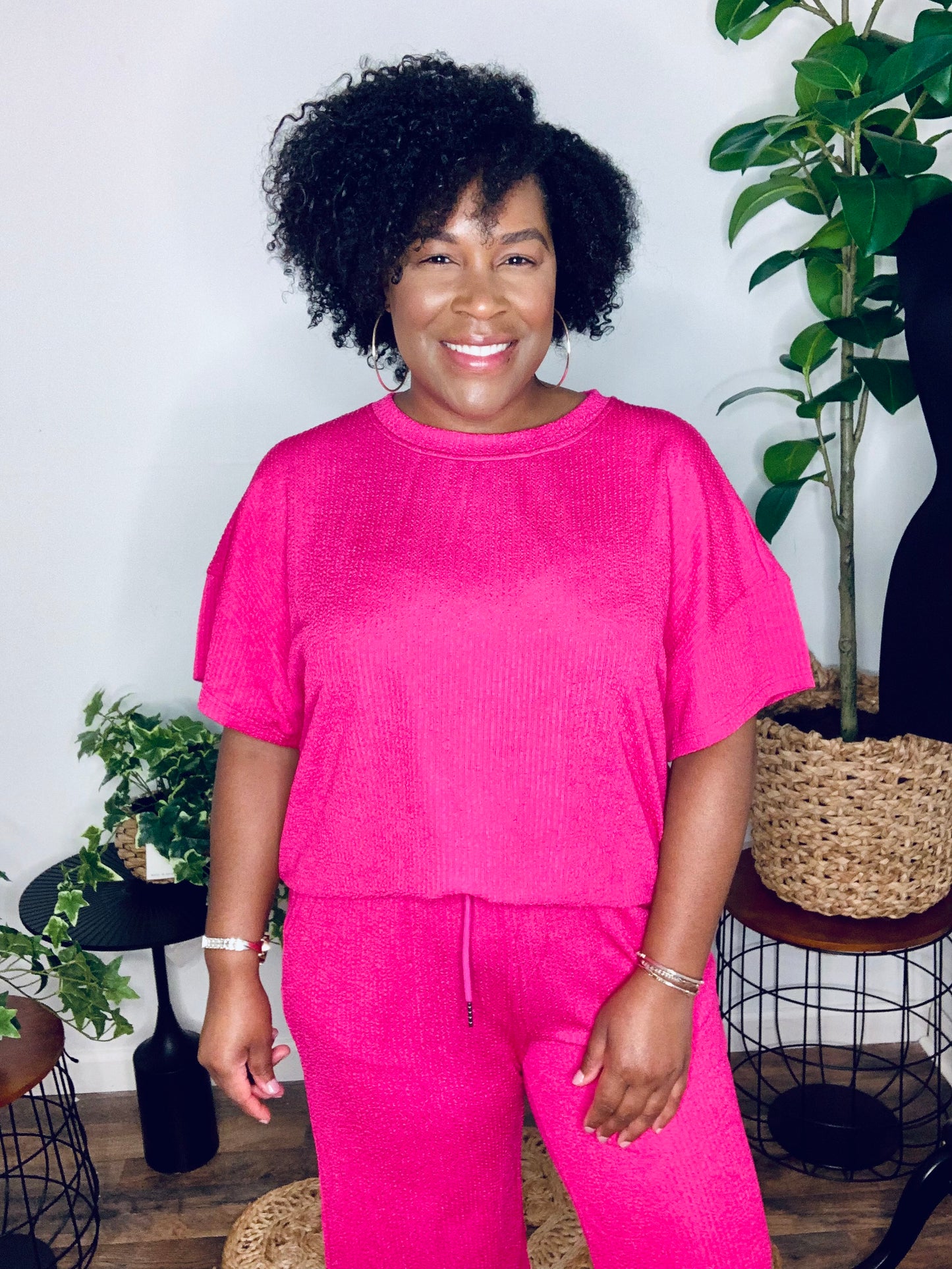 Pre-order: Textured Wide Leg Set