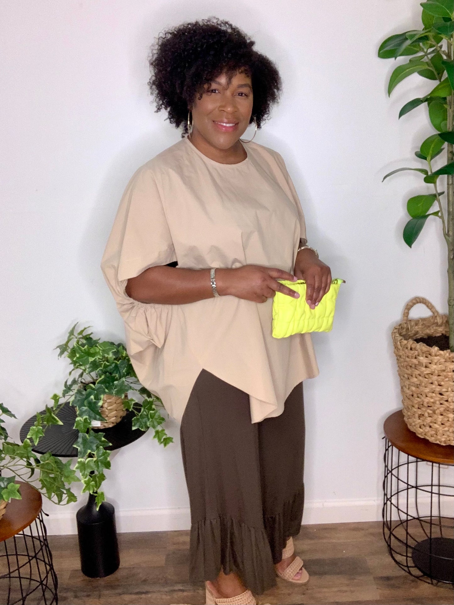 Khaki Tunic Top