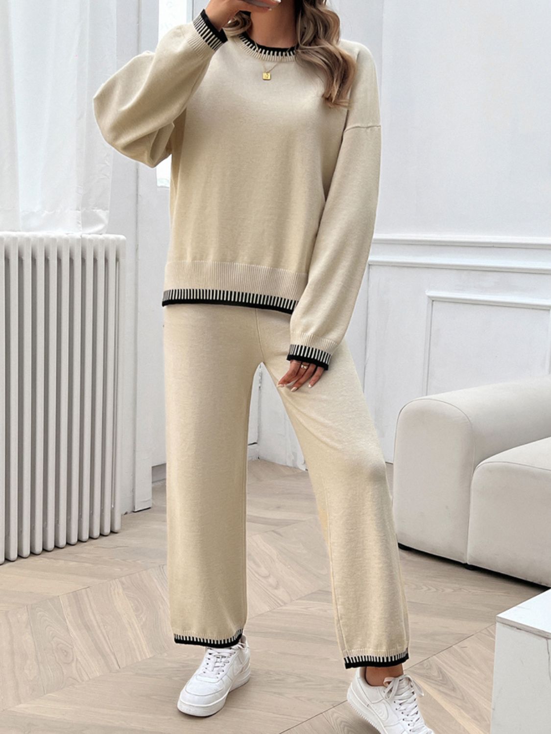 Preorder: Round Neck Sweater Set