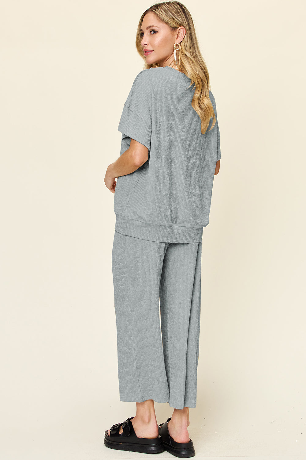 Pre-order: Textured Wide Leg Set