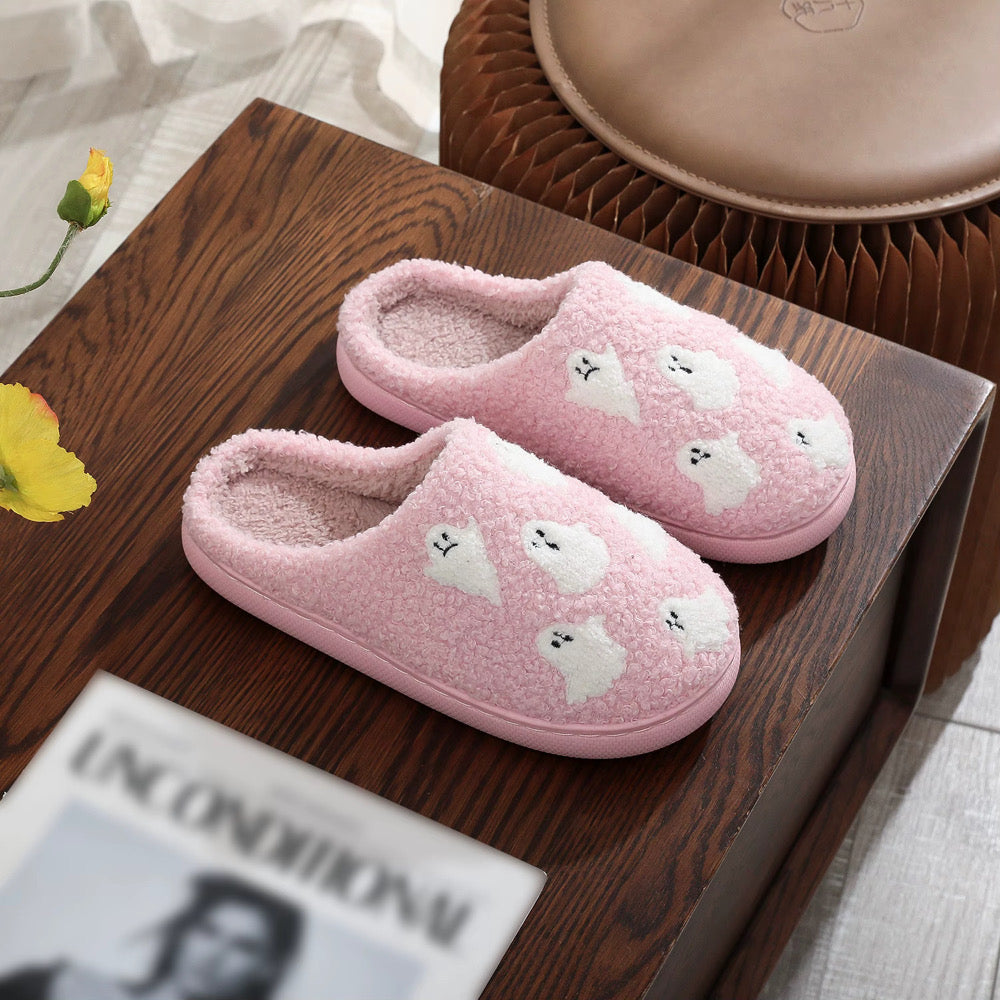 Light Pink Multi Ghost Slippers *CIJ SPECIAL*
