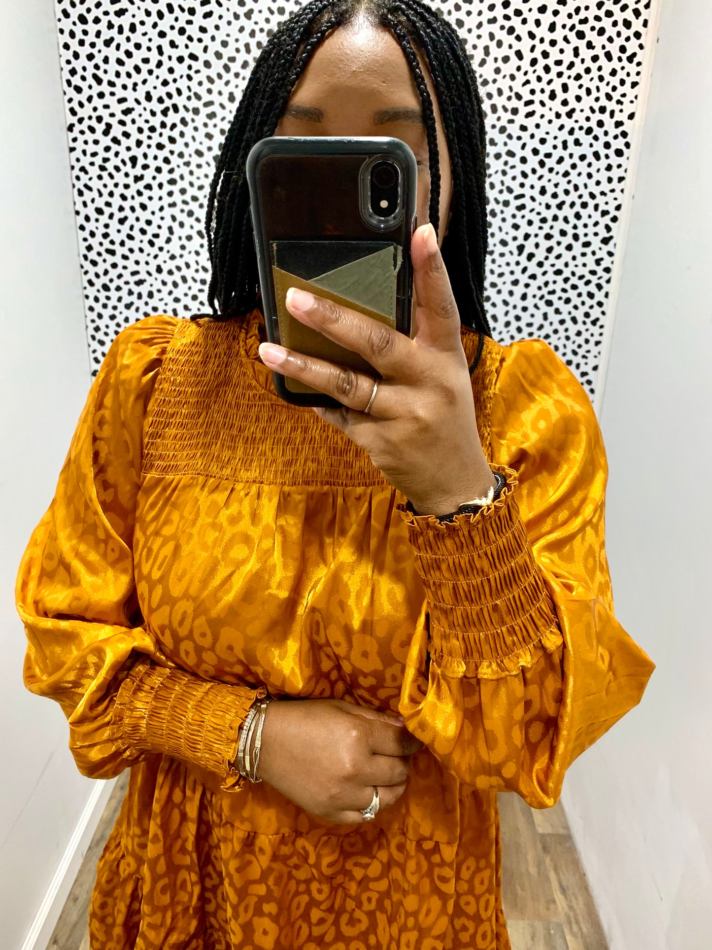 Copper Satin Dress