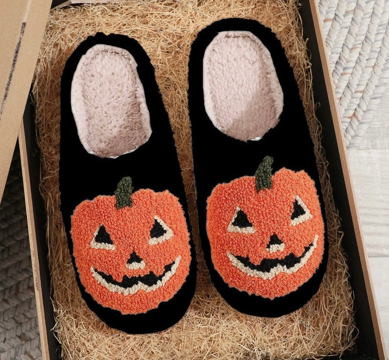 Black Pumpkin Slippers *CIJ SPECIAL*
