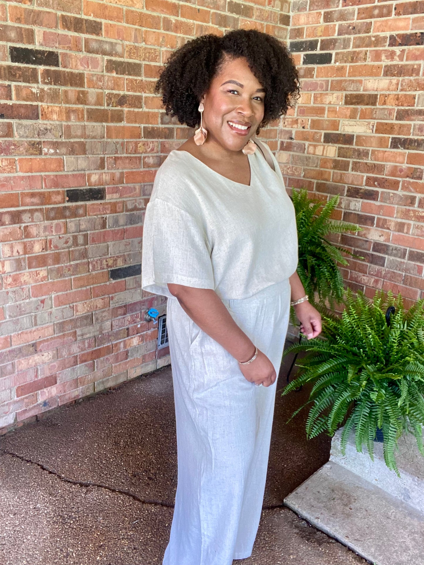 Beige Linen Set