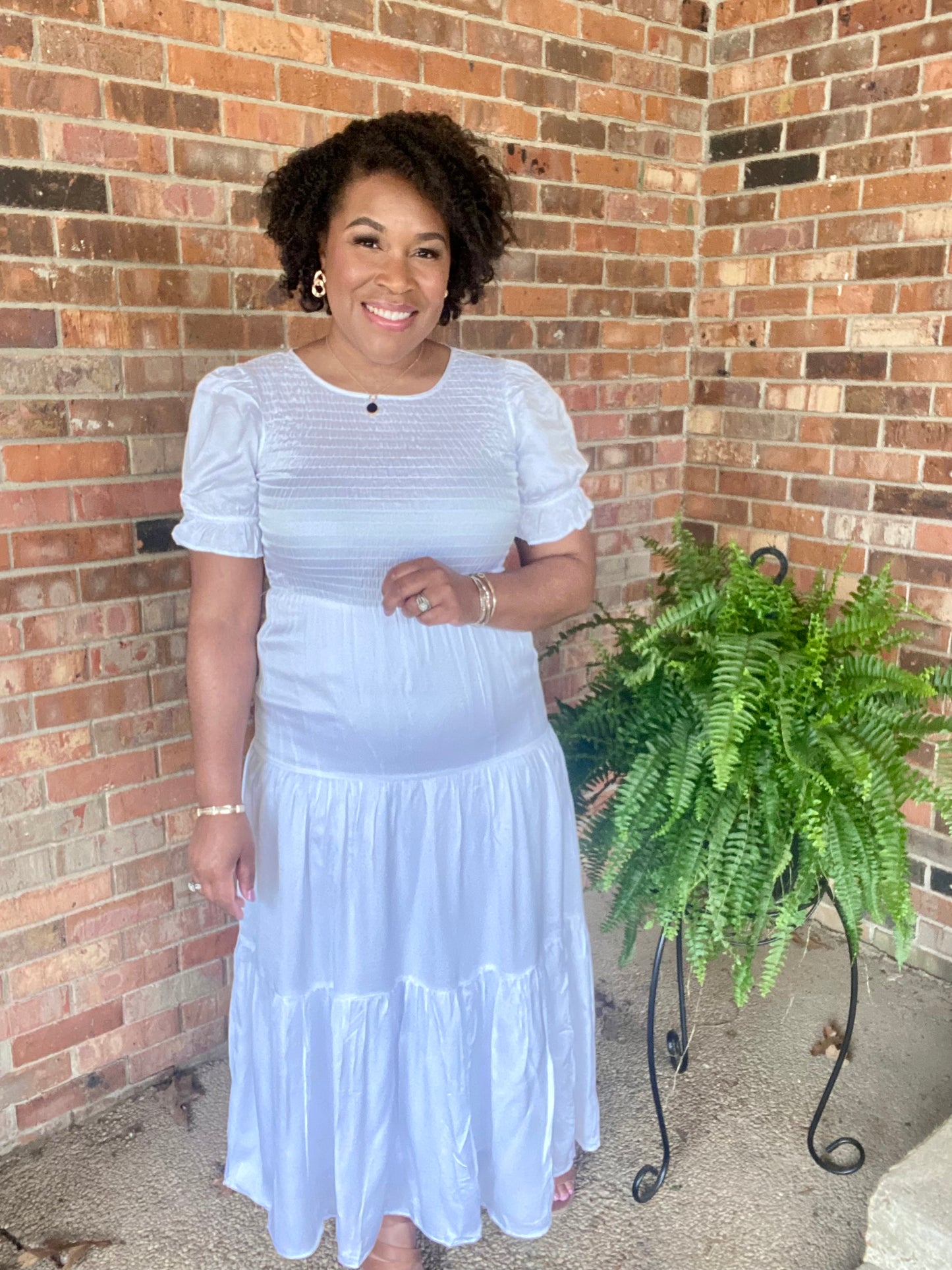 White Tiered Dress