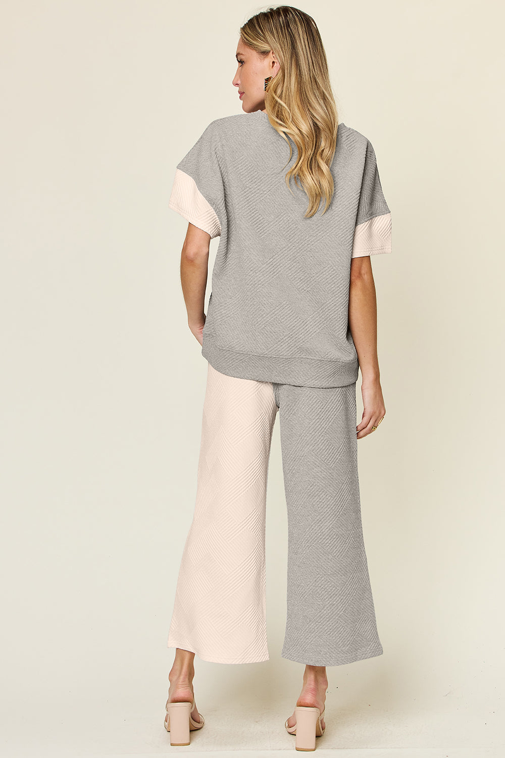 Preorder: Contrast Wide Leg Pants Set
