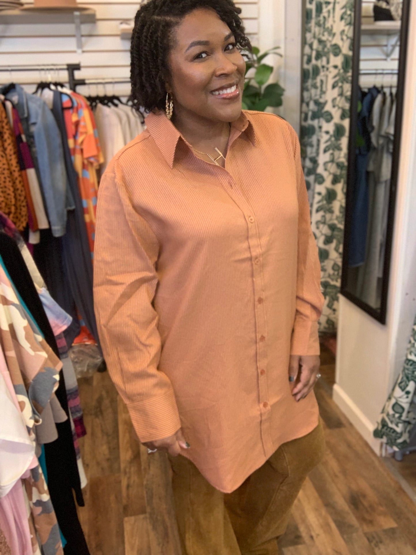 Copper Button Down Shirt