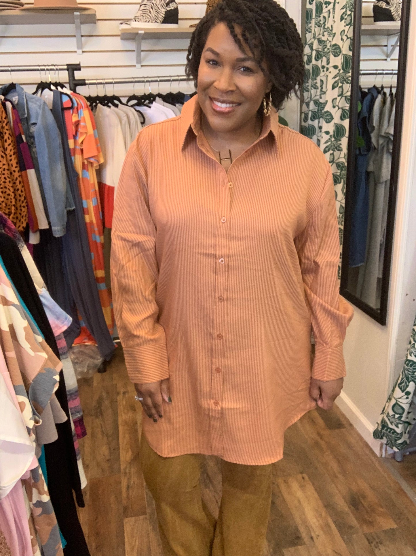 Copper Button Down Shirt